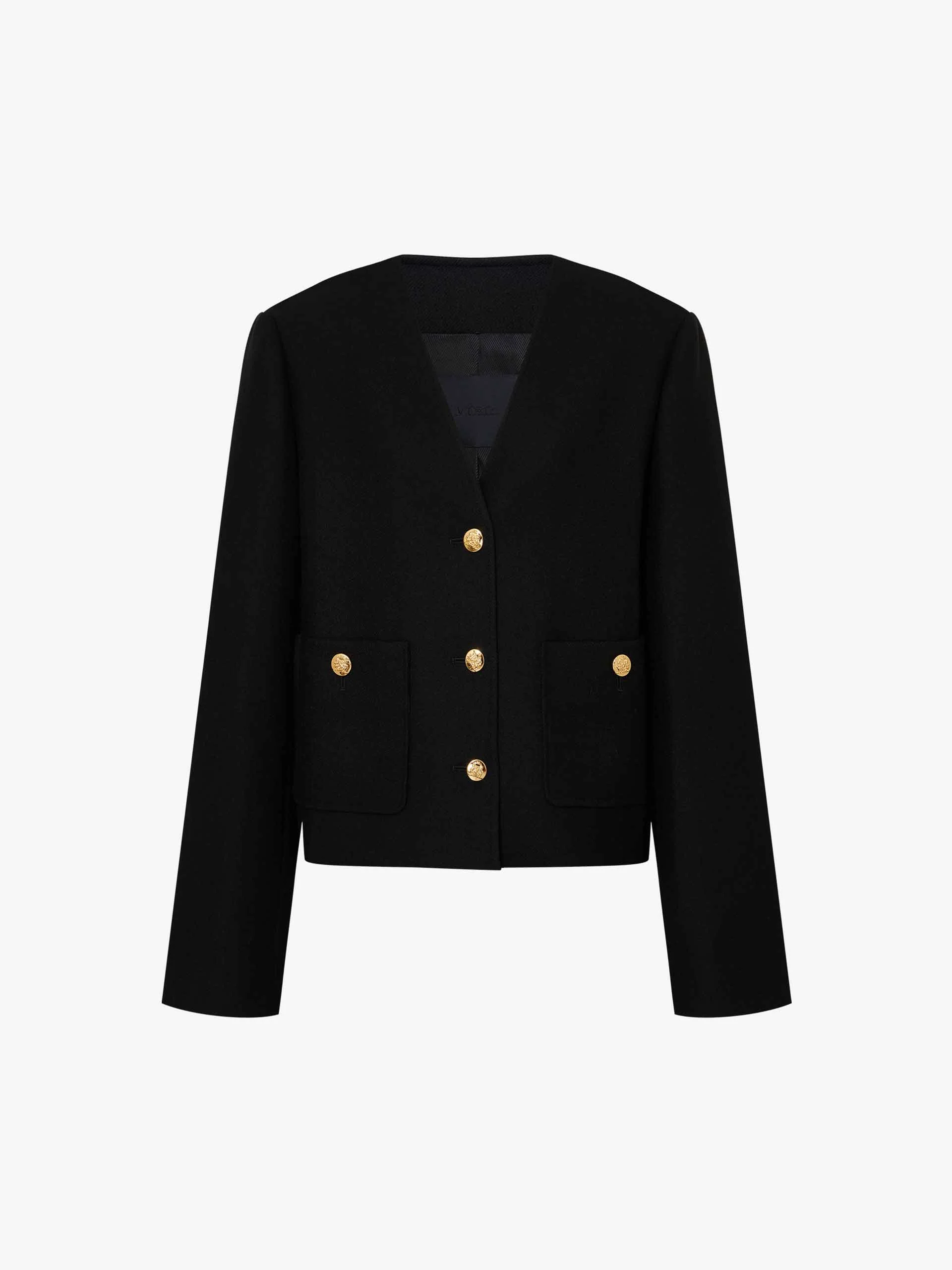 V-neck Wool Jacket - Image 5