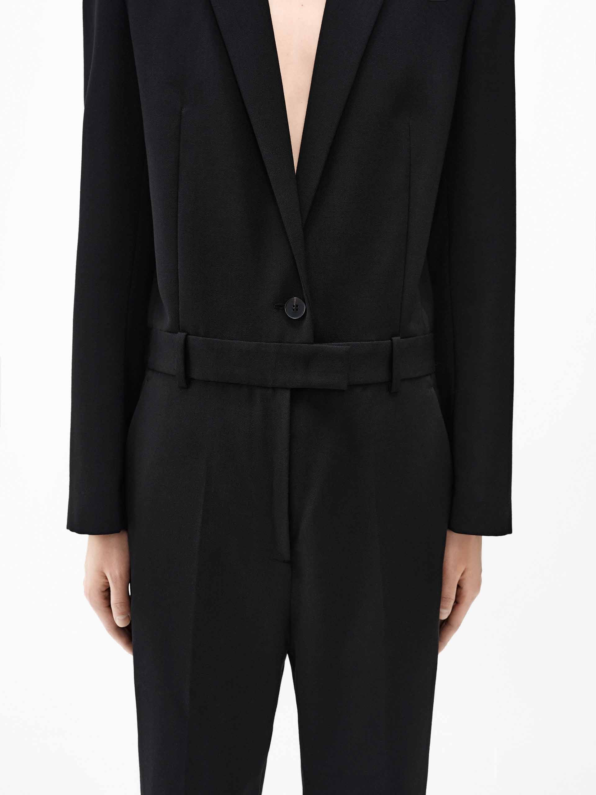 V-neck Wool Jumpsuit - Image 3