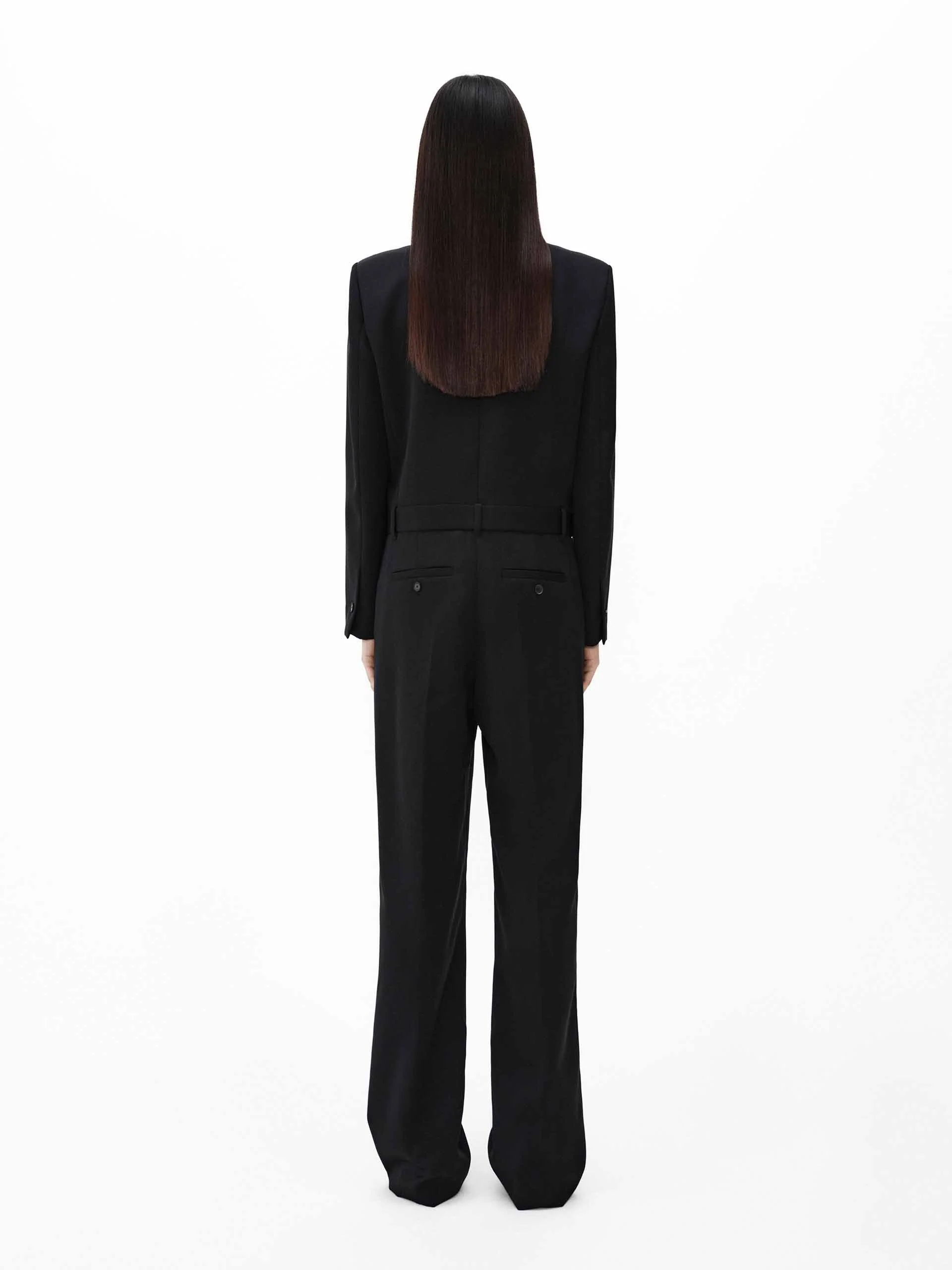 V-neck Wool Jumpsuit - Image 9