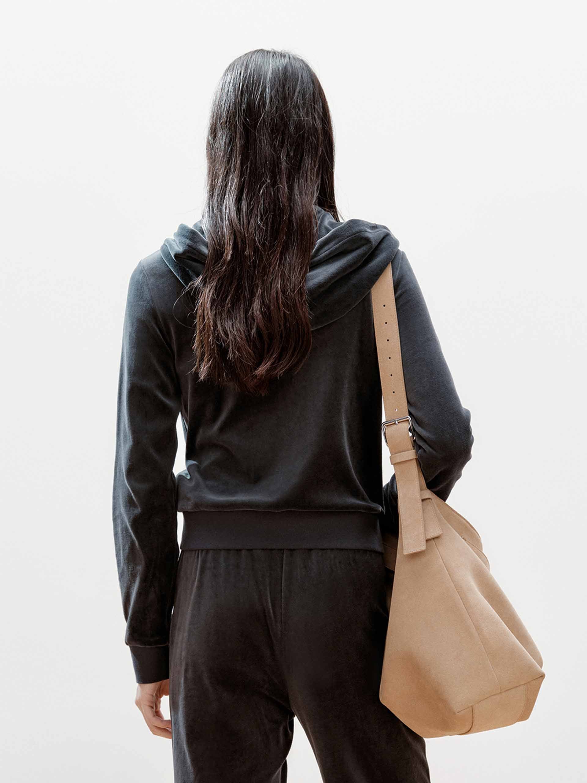 Velvet Drawstring Hooded Jacket - Image 6