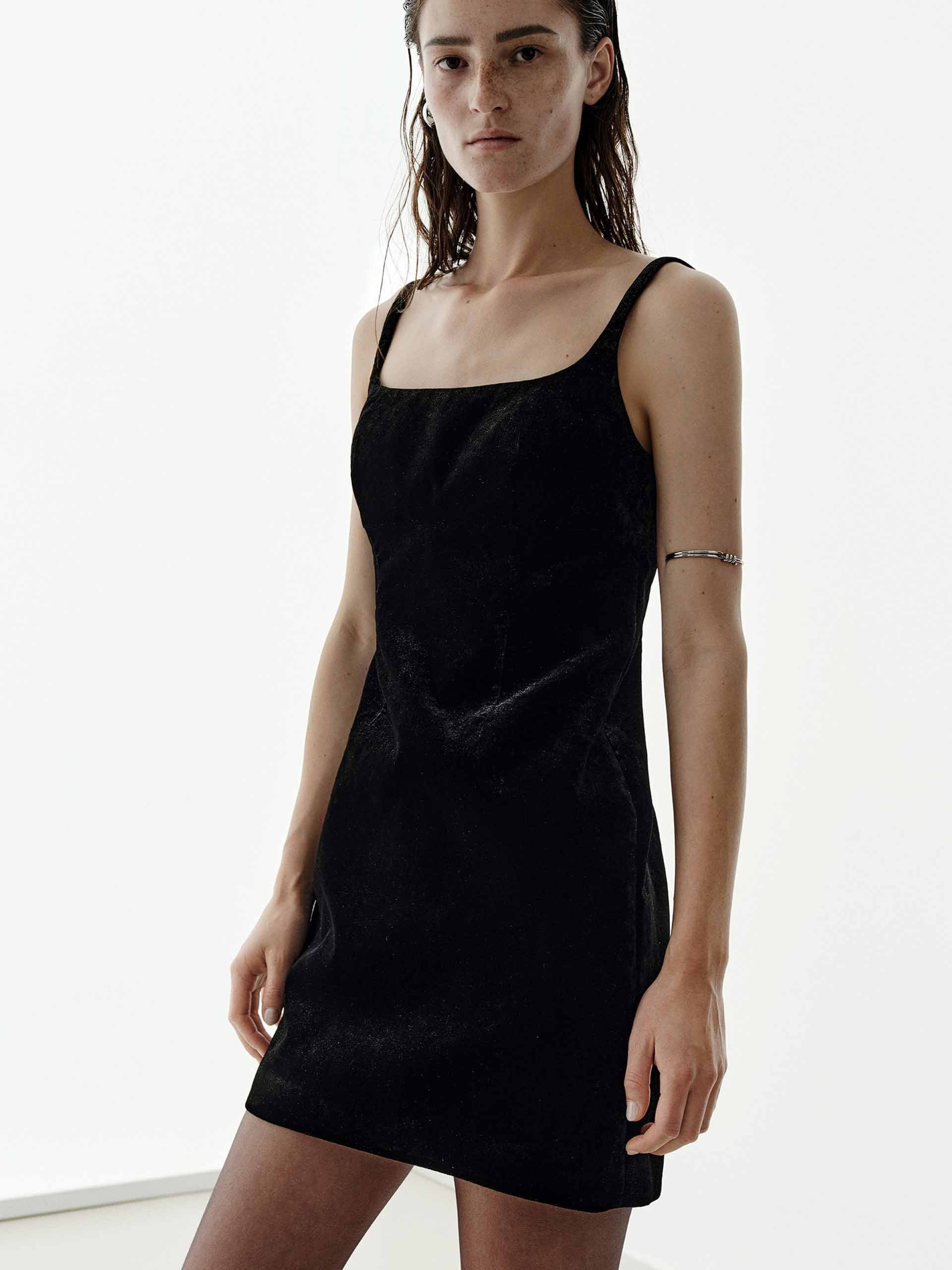 Velvet Sleeveless Mini Dress - Image 3