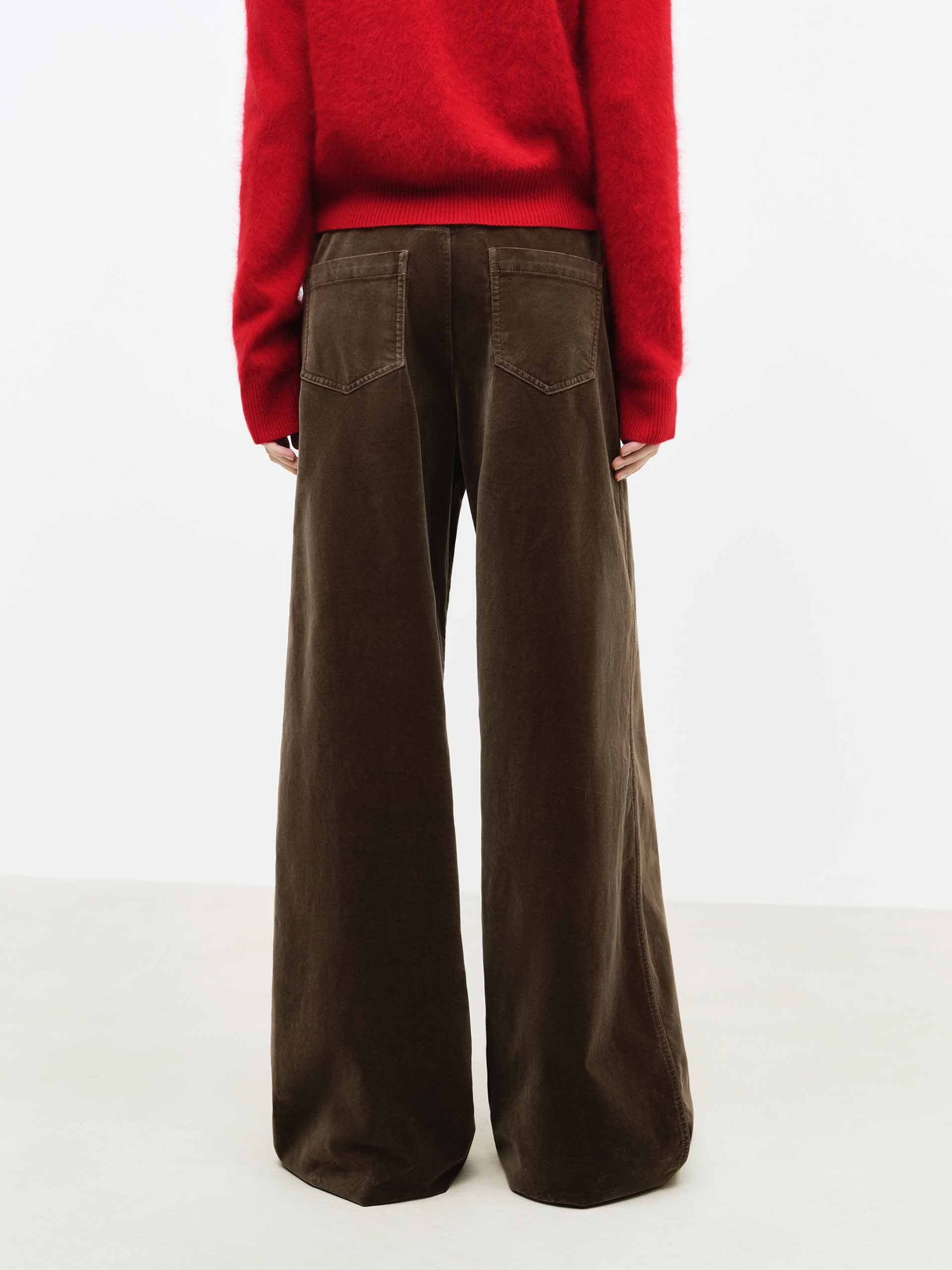 Velvet Touch Brown Trousers - Image 6