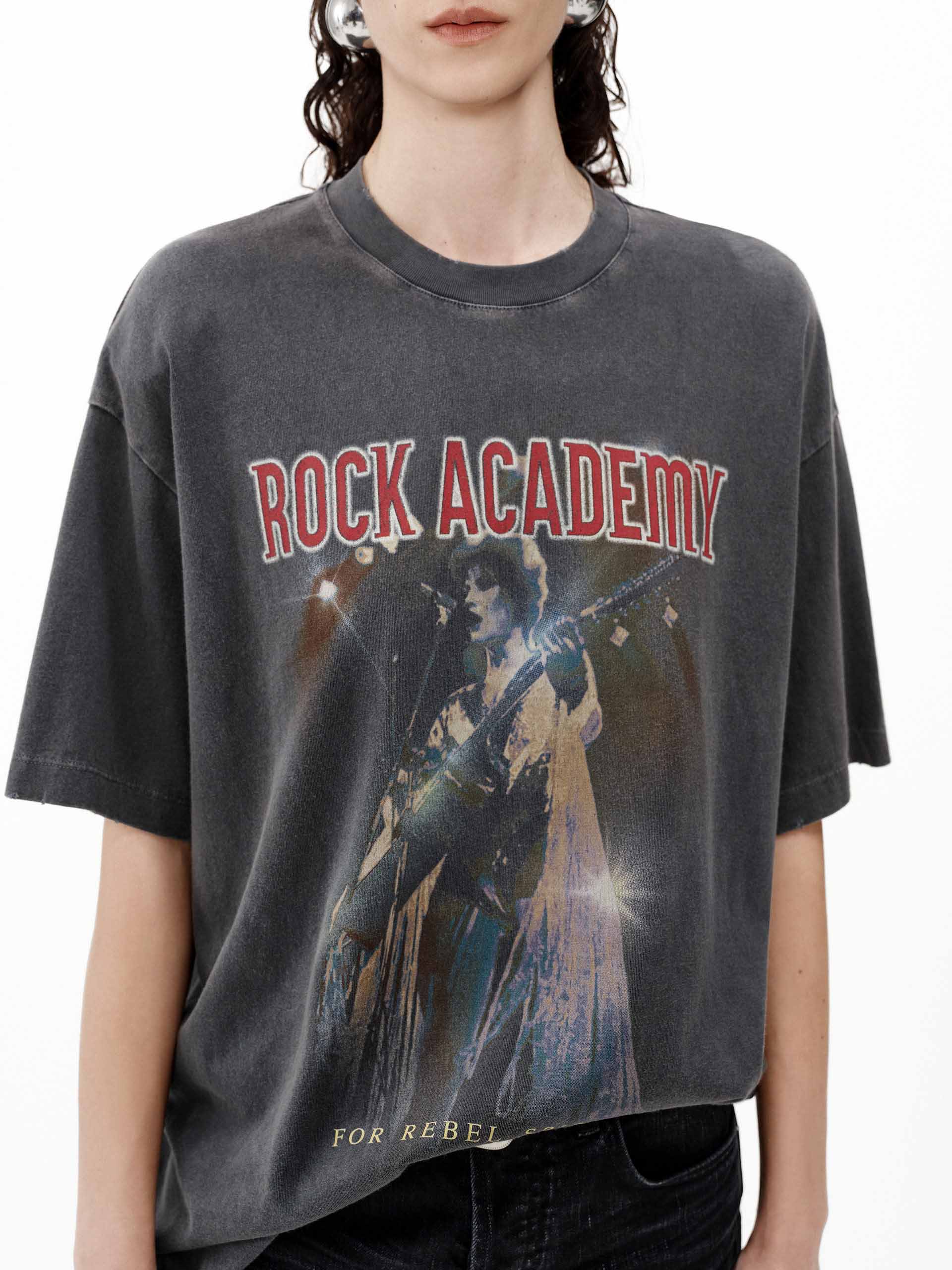 Vintage Rock Printed Cotton T-shirt - Image 8