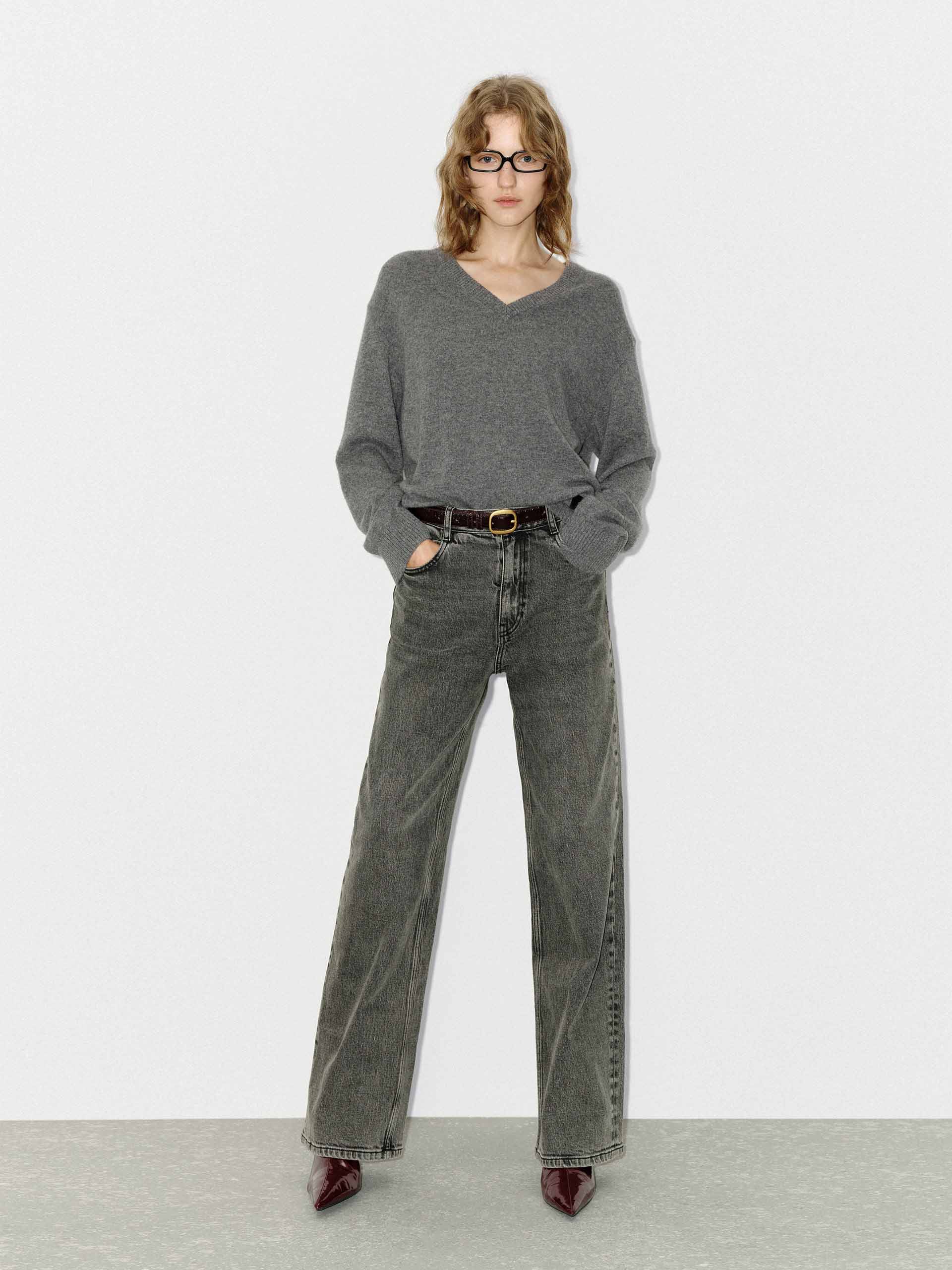 Vintage Wash Straight Jeans - Image 2