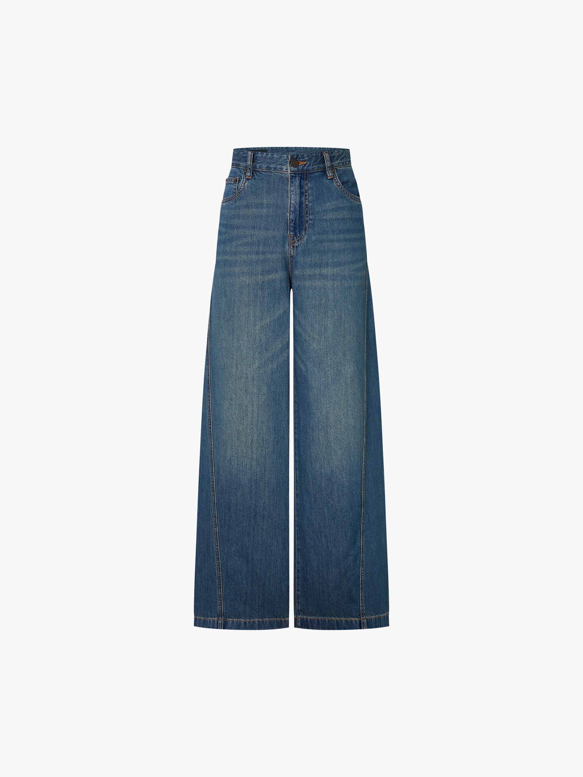 Vintage Wash Wide-Leg Jeans - Image 5