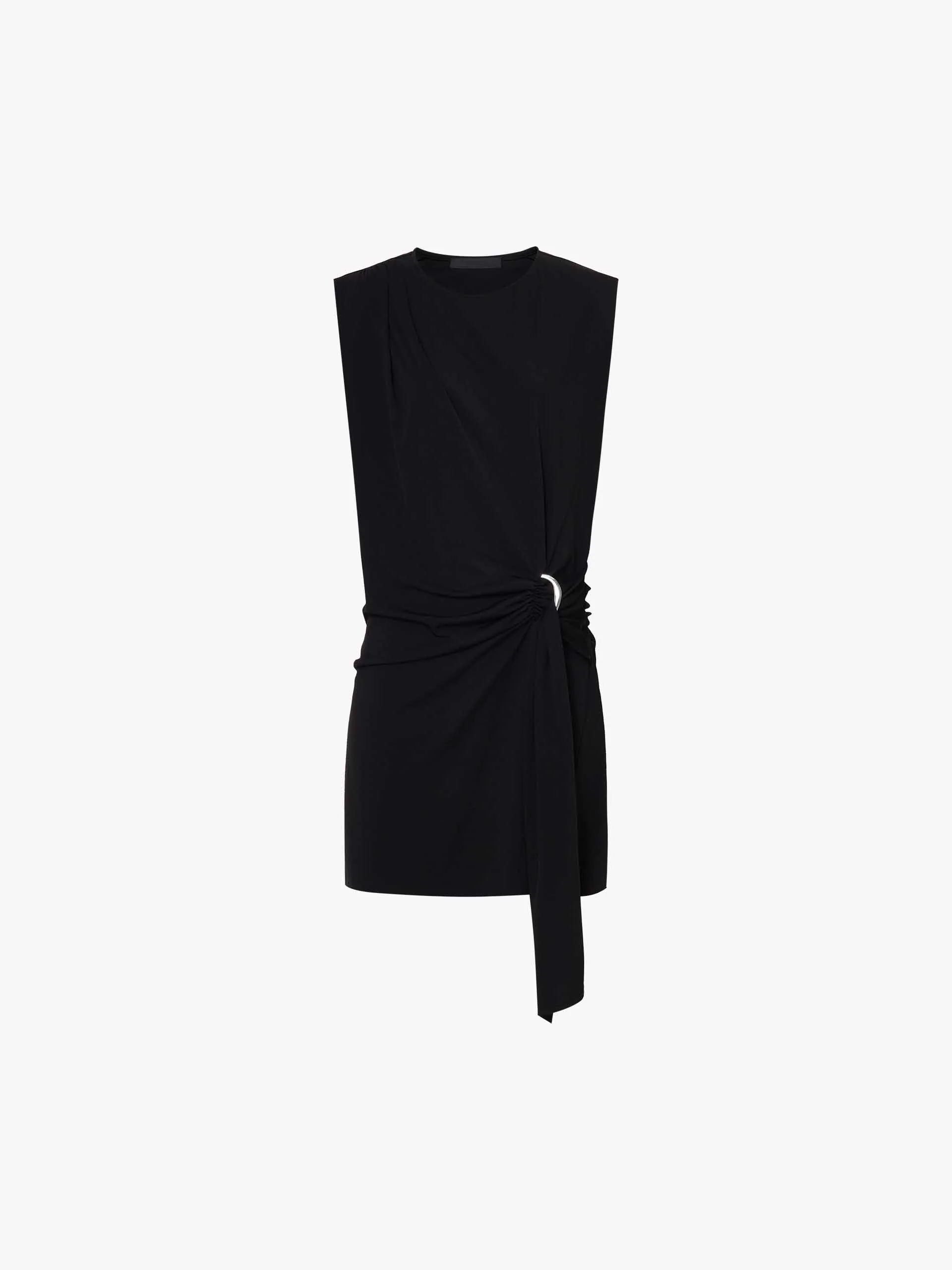 Waisted Sleeveless Mini Dress - Image 5