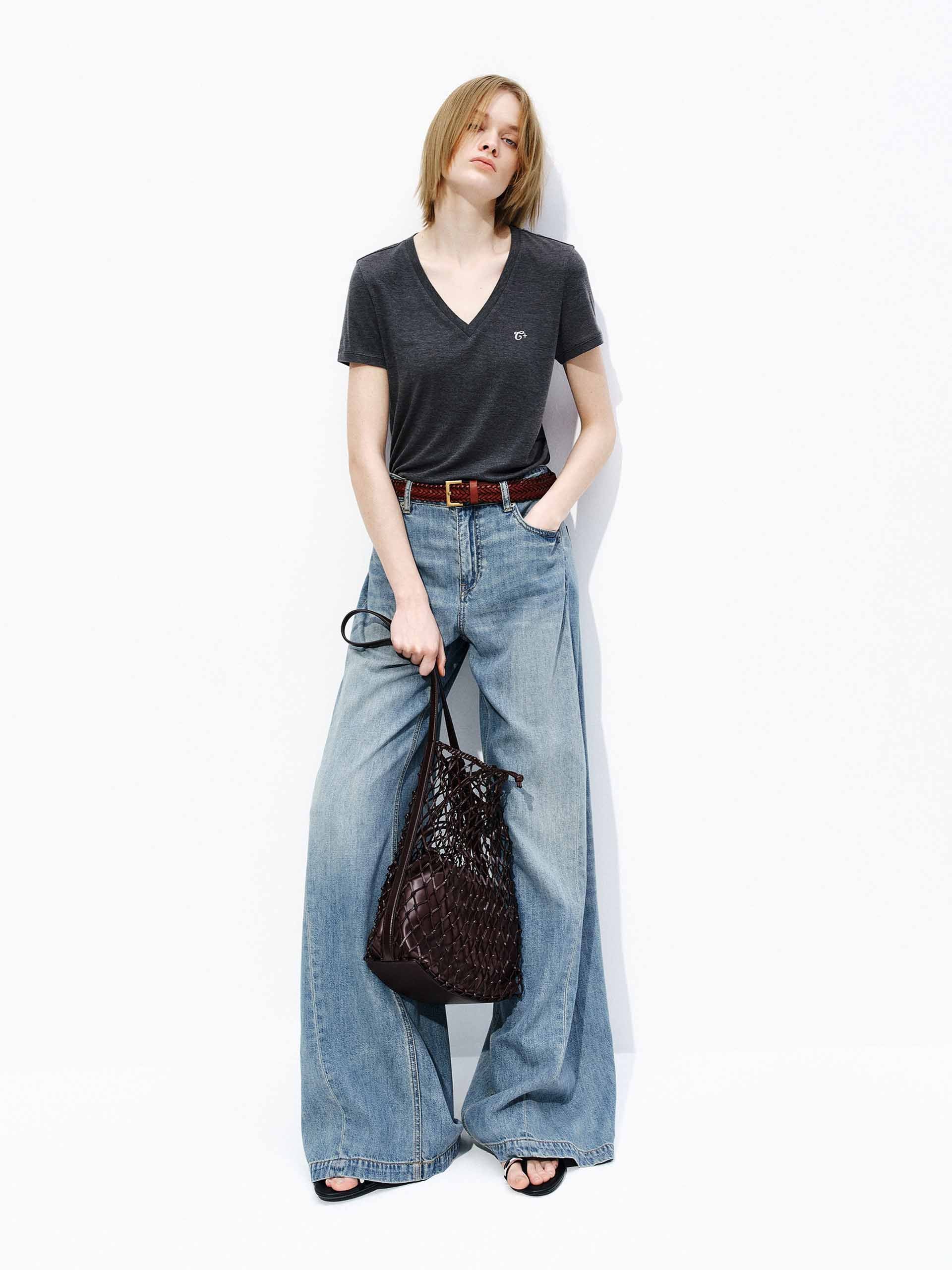 Warp Seam Wide-Leg Jeans - Image 2
