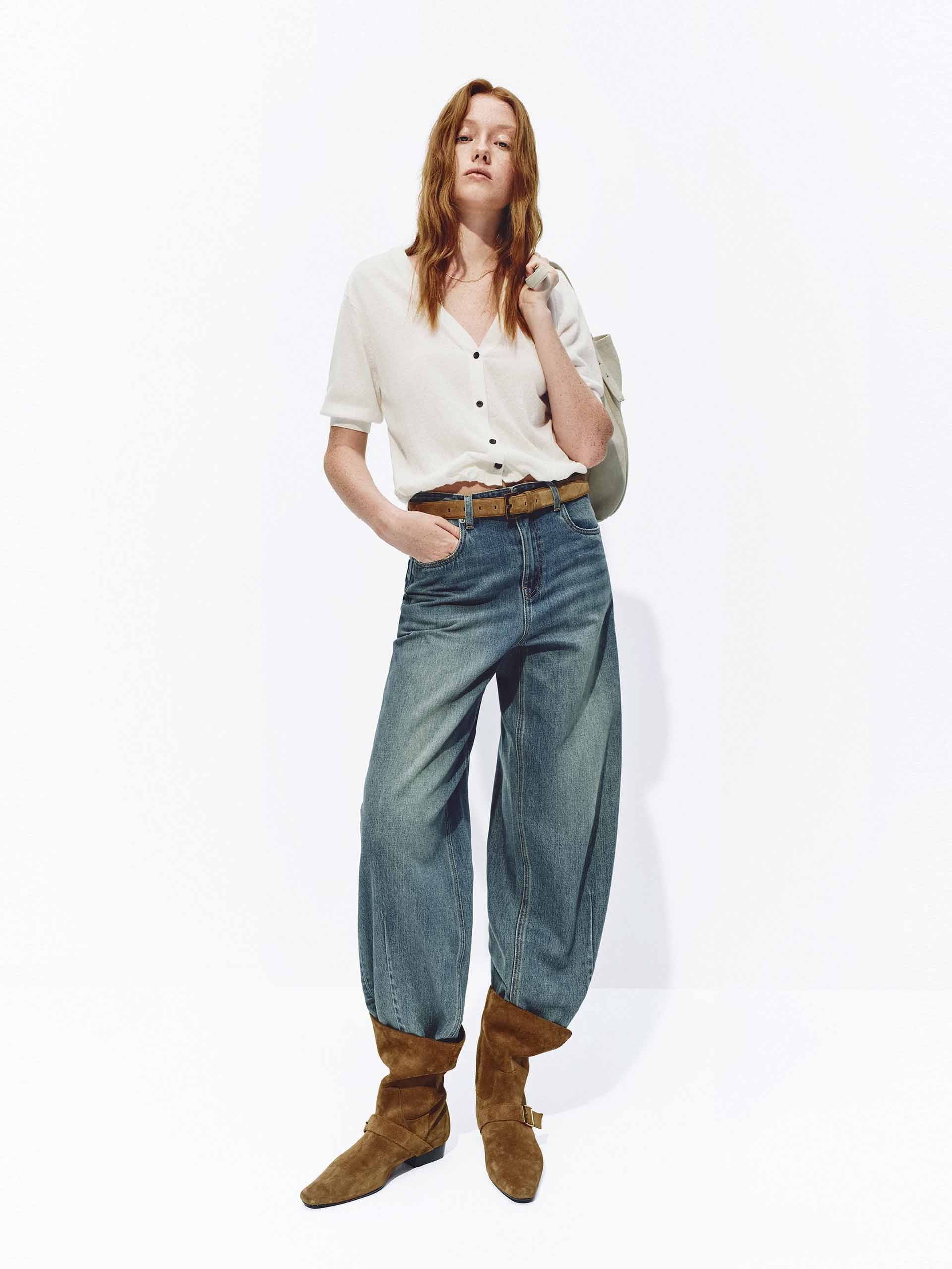 Whiskered Barrel Ankle Jeans - Image 2