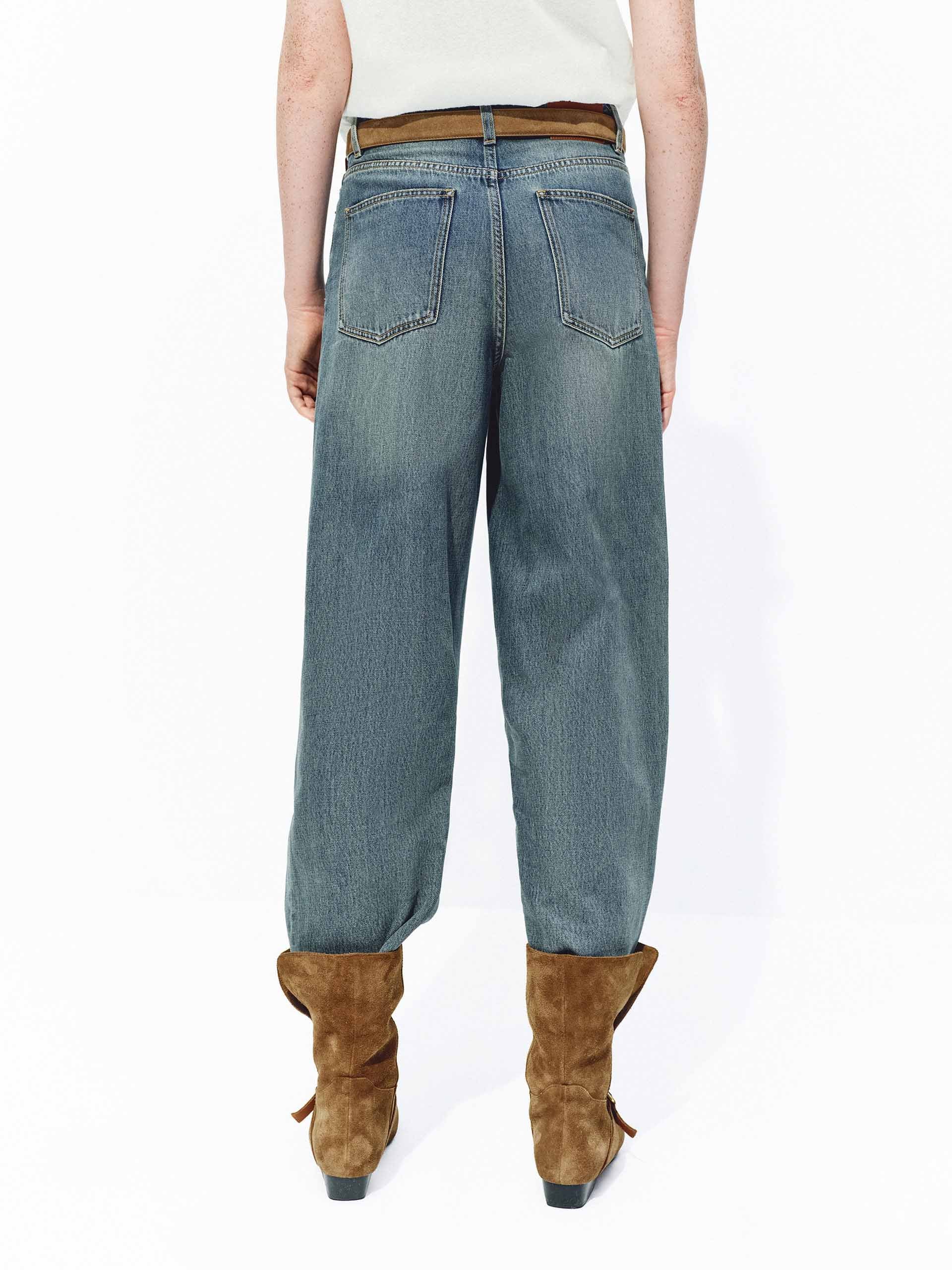 Whiskered Barrel Ankle Jeans - Image 3