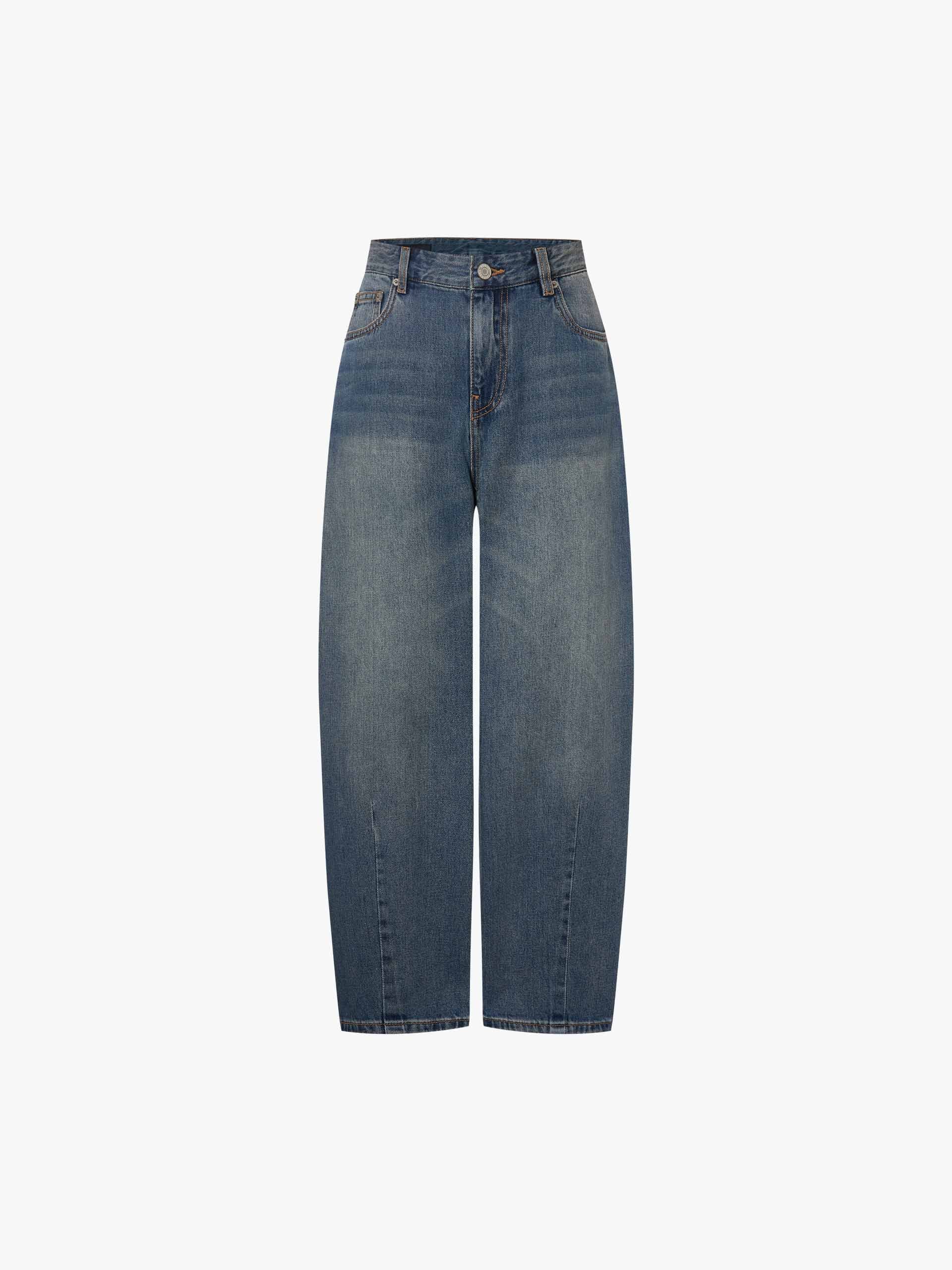 Whiskered Barrel Ankle Jeans - Image 5