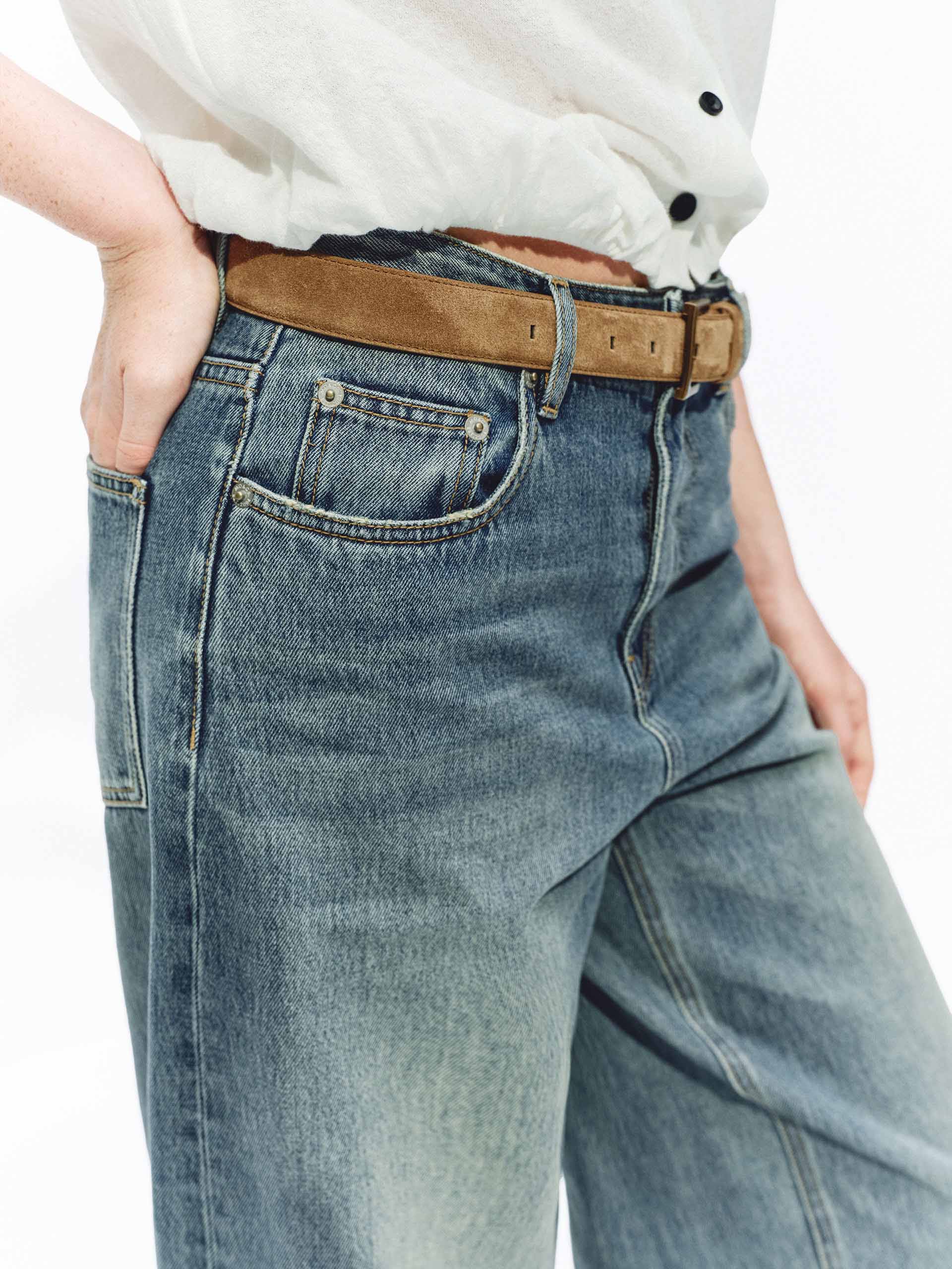 Whiskered Barrel Ankle Jeans - Image 8