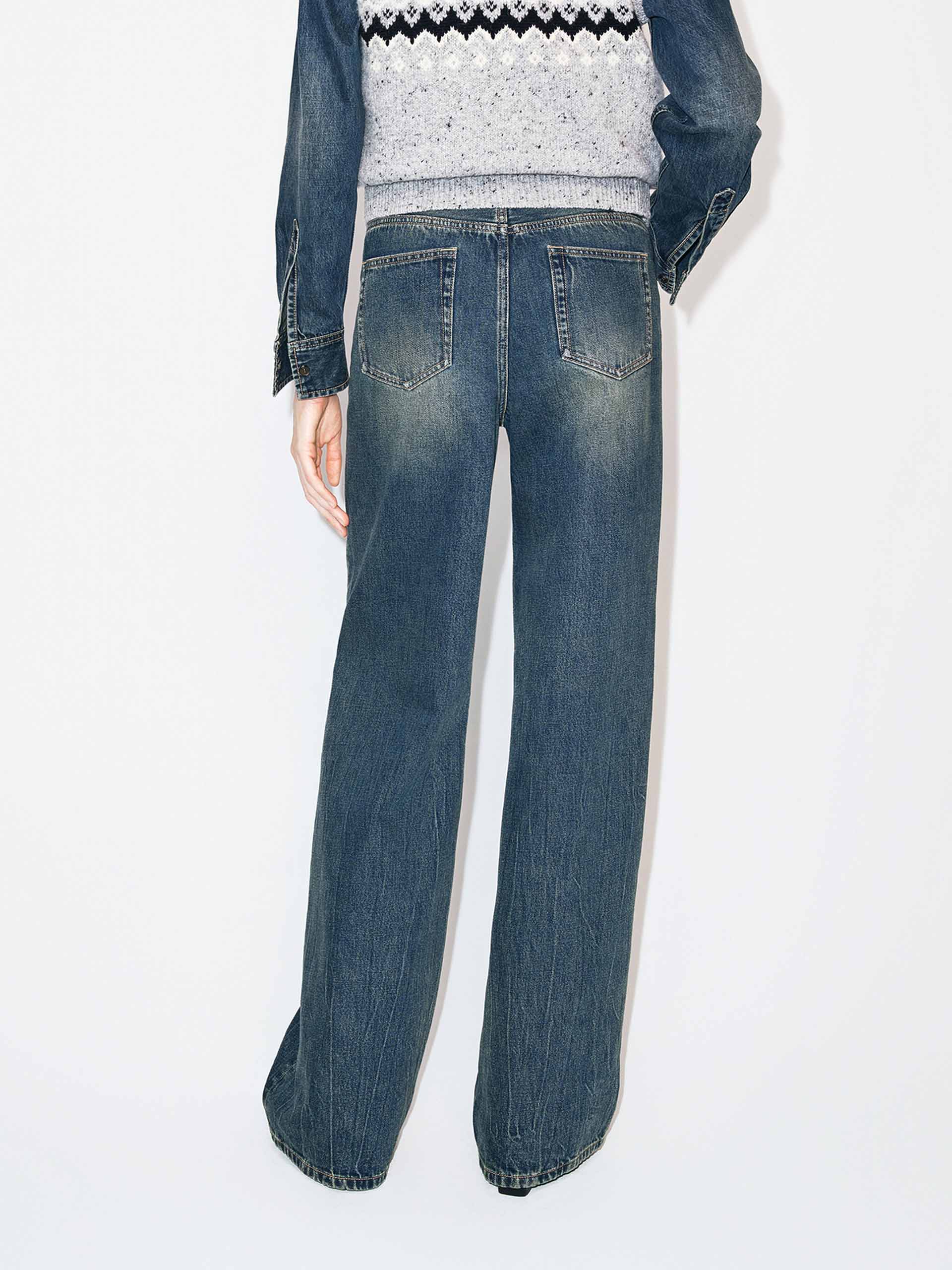 Whisker Effect Straight Jeans - Image 6