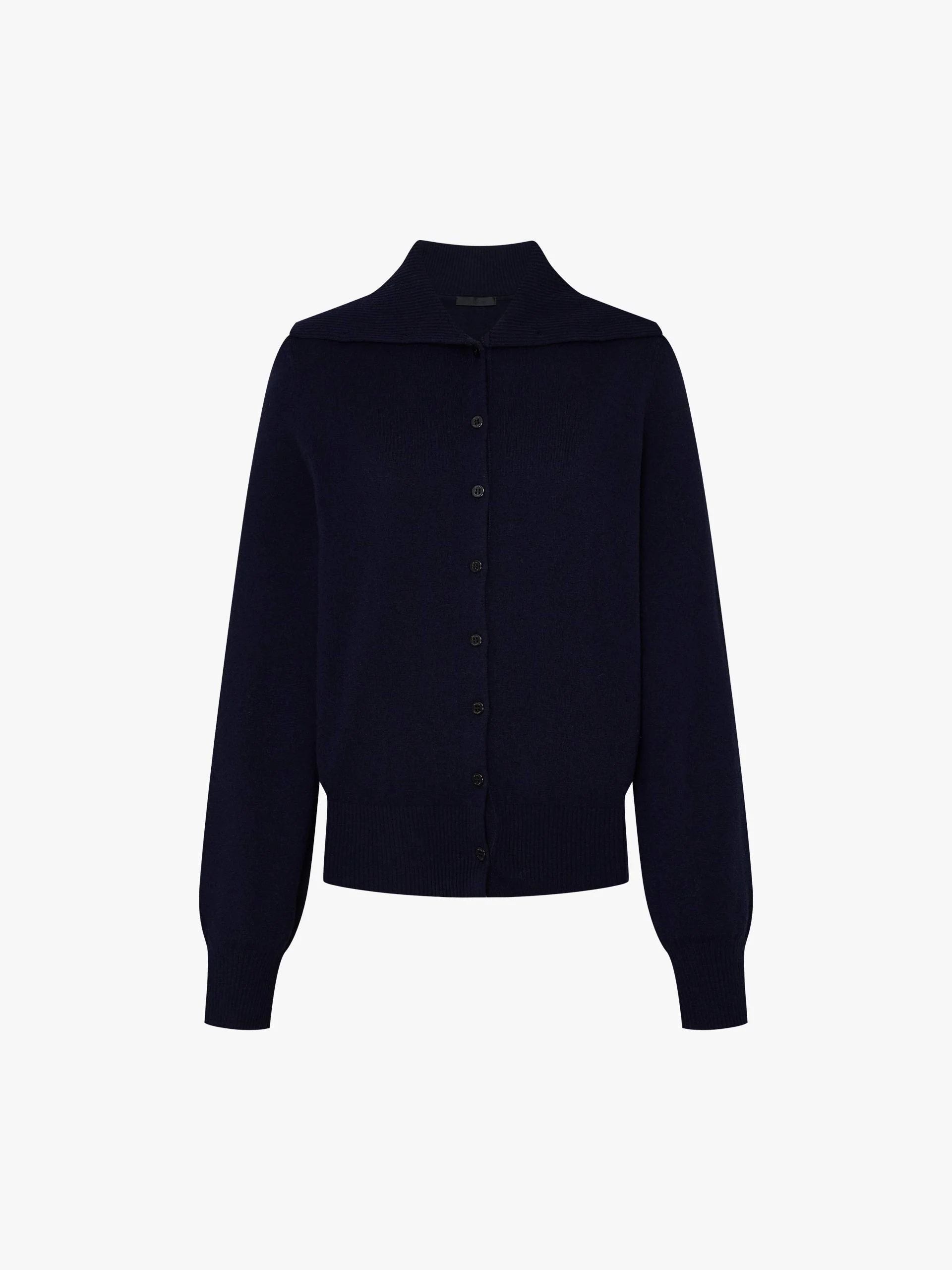 Wide Collar Wool Cardigan - Image 5