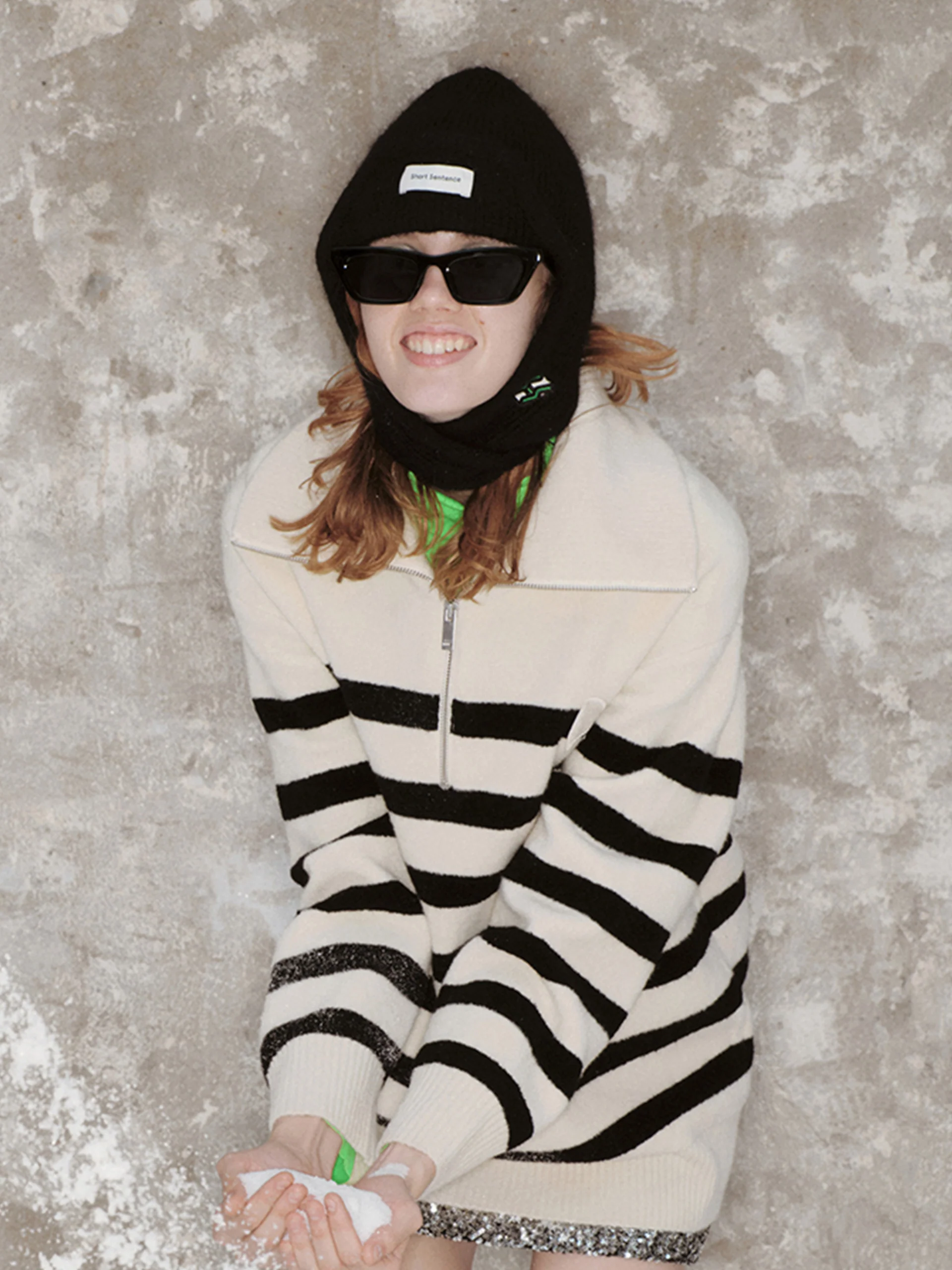 Wide Lapel Striped Sweater - Image 10