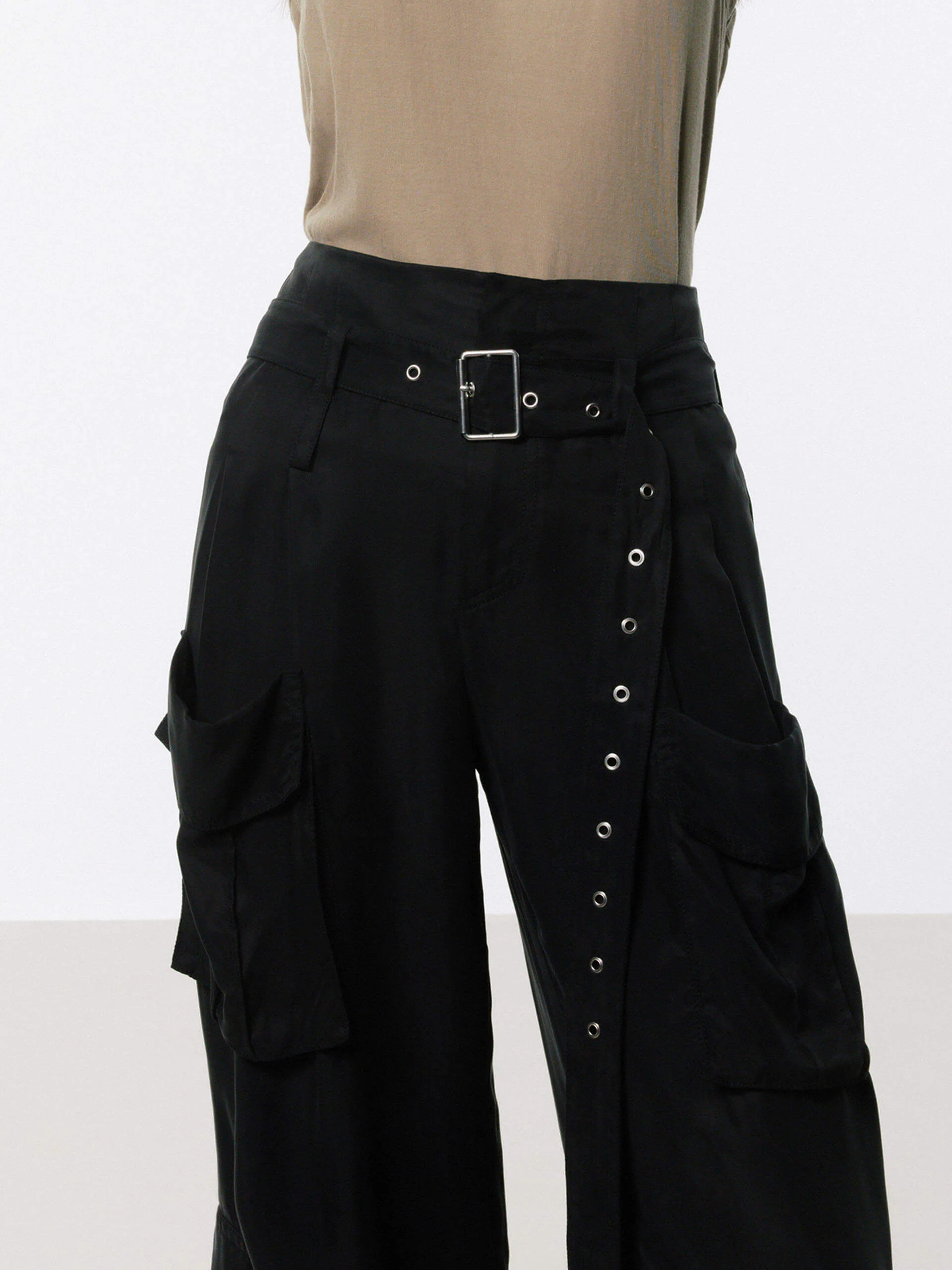 Wide Leg Cargo Pants - Image 14