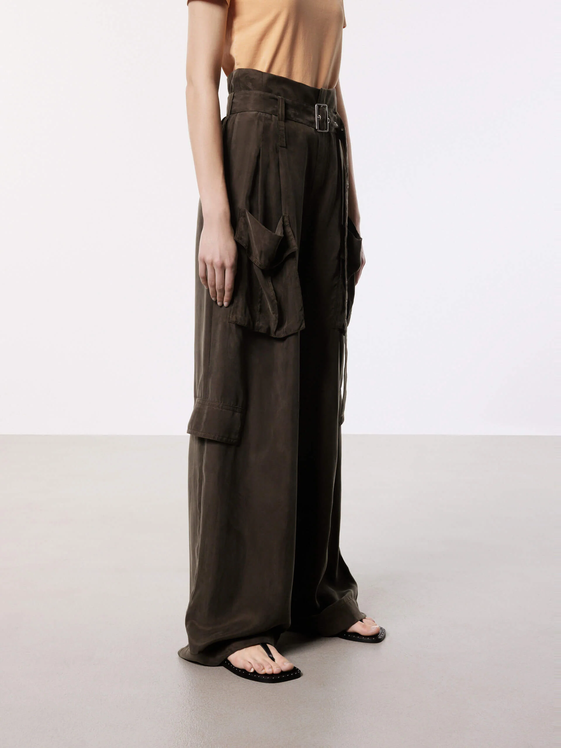 Wide Leg Cargo Pants - Image 8