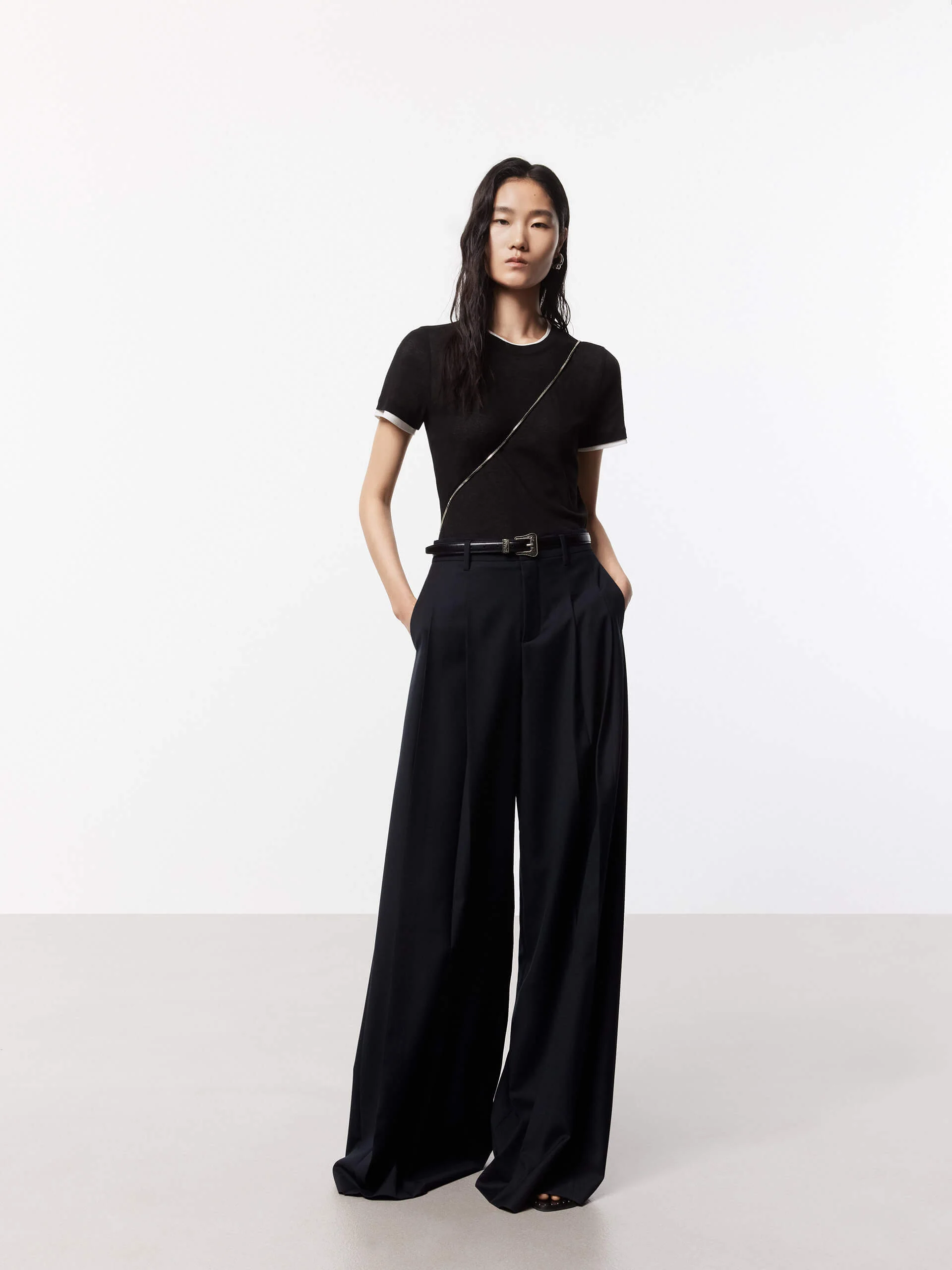 Wide Leg Pleated Pants - Image 10