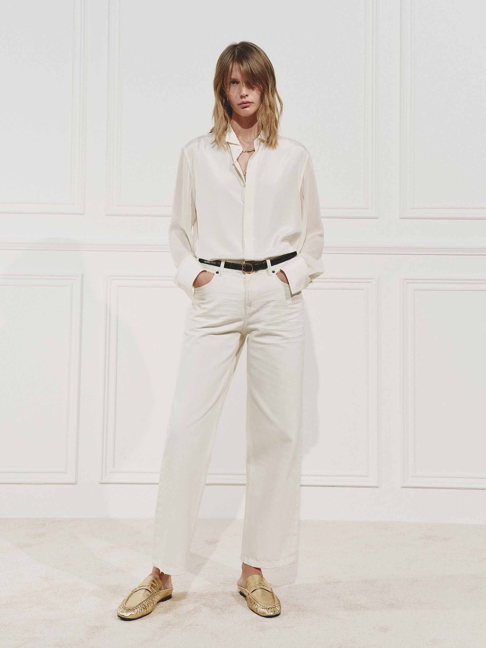 Wing Collar Silk Shirt - Image 2