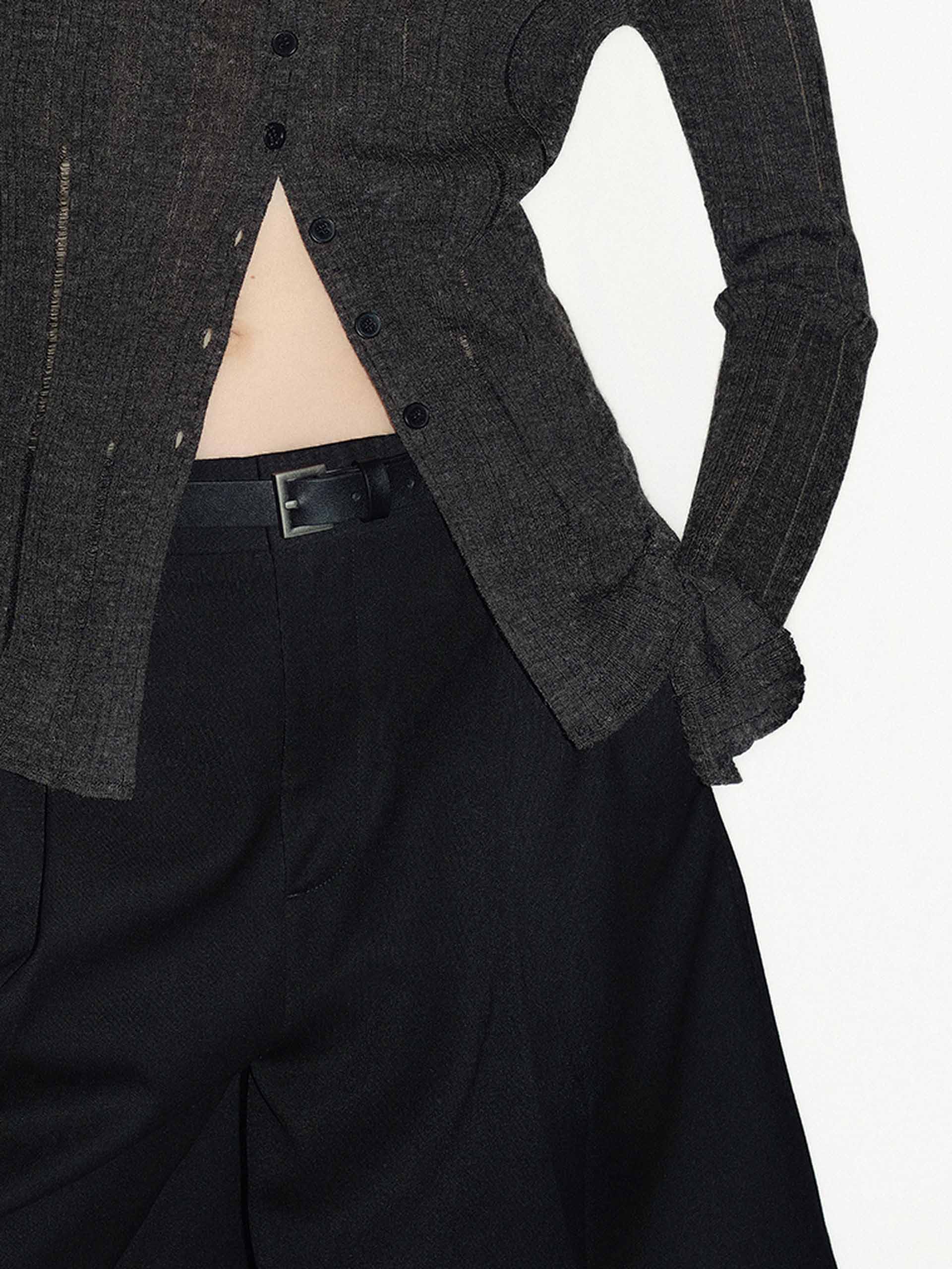 With Belt Pleated Shorts - Image 7