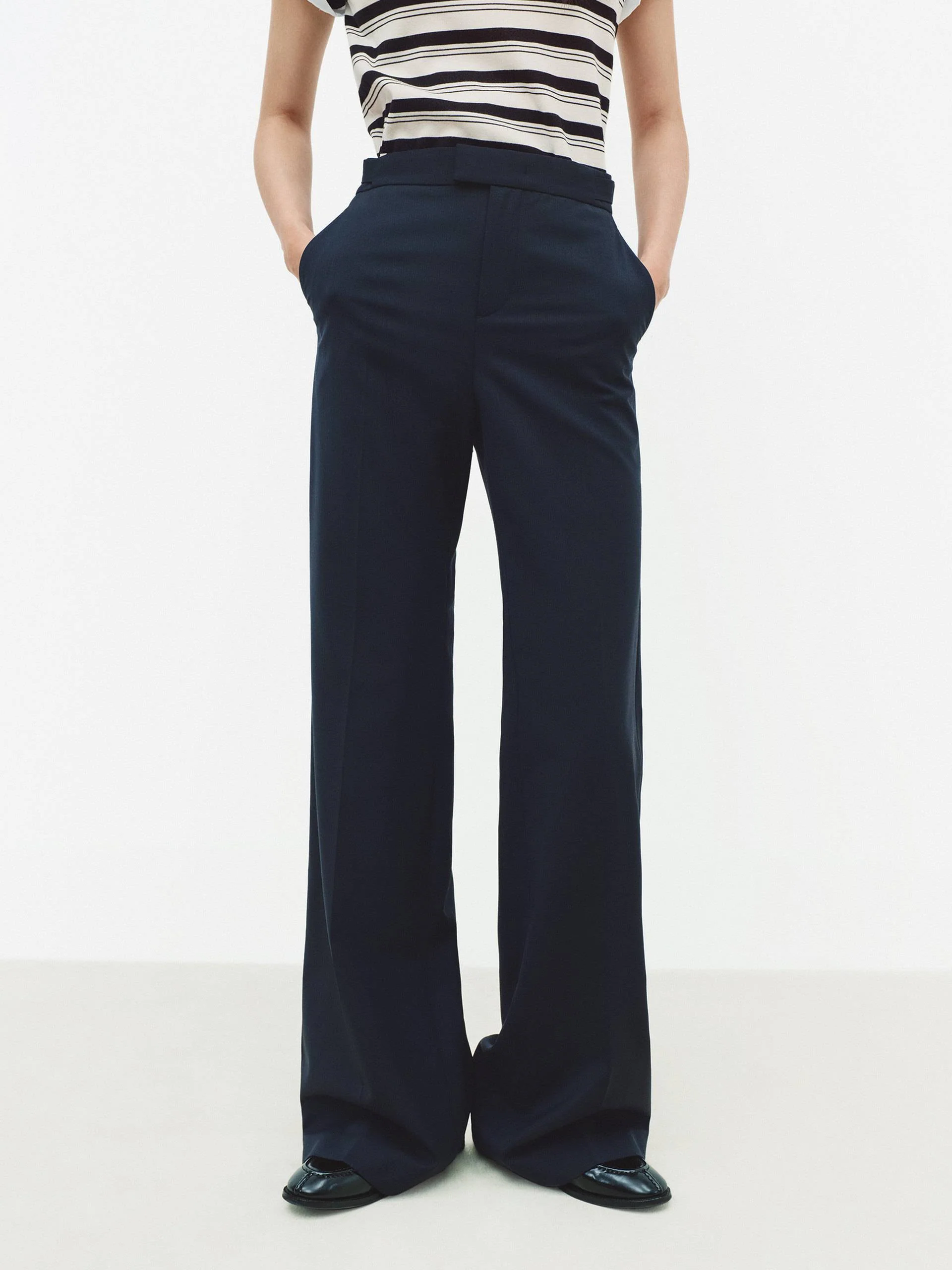 Wool Blend Adjustable Pants