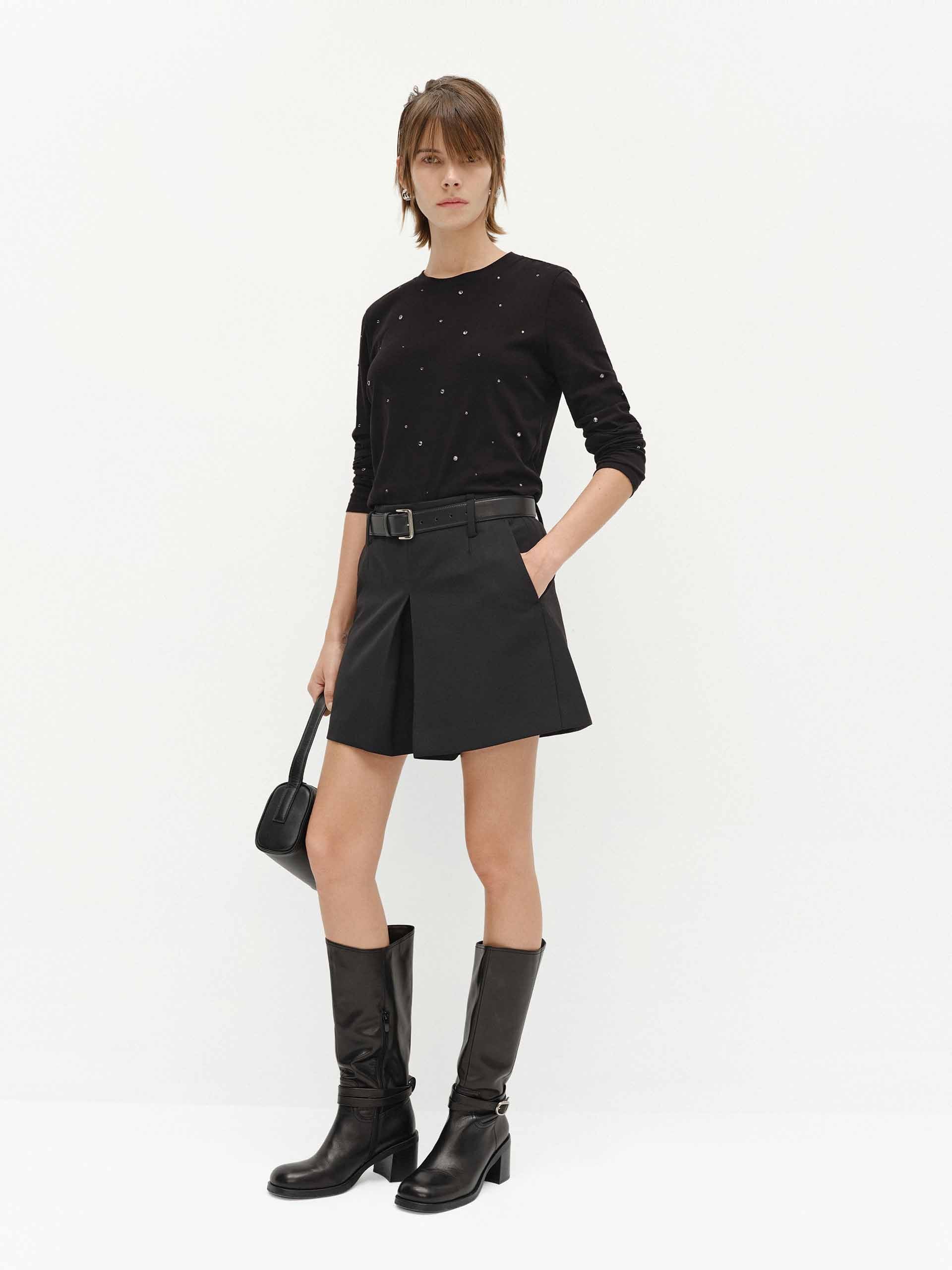 Wool Blend Belted Shorts - Image 10