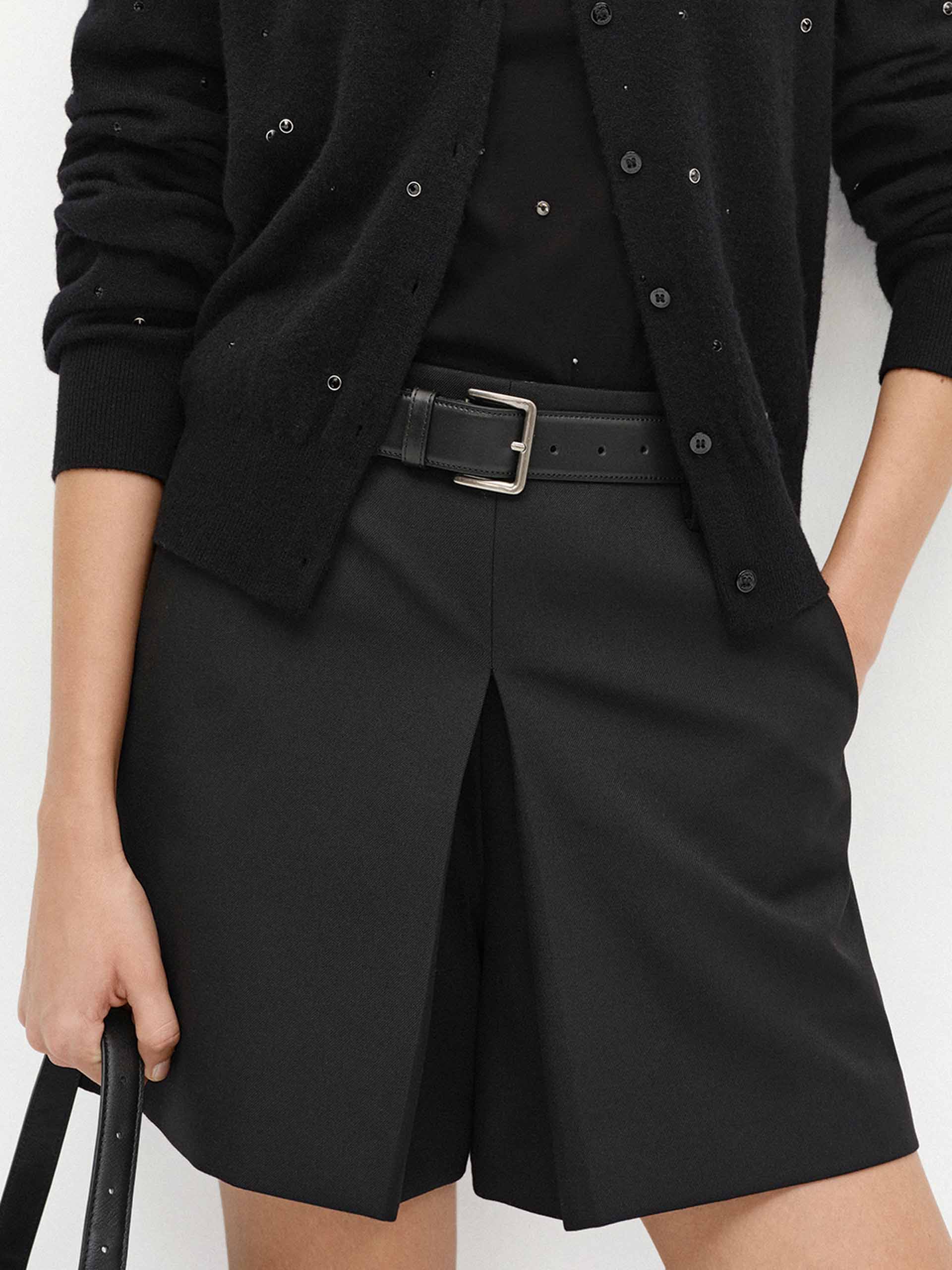 Wool Blend Belted Shorts - Image 14