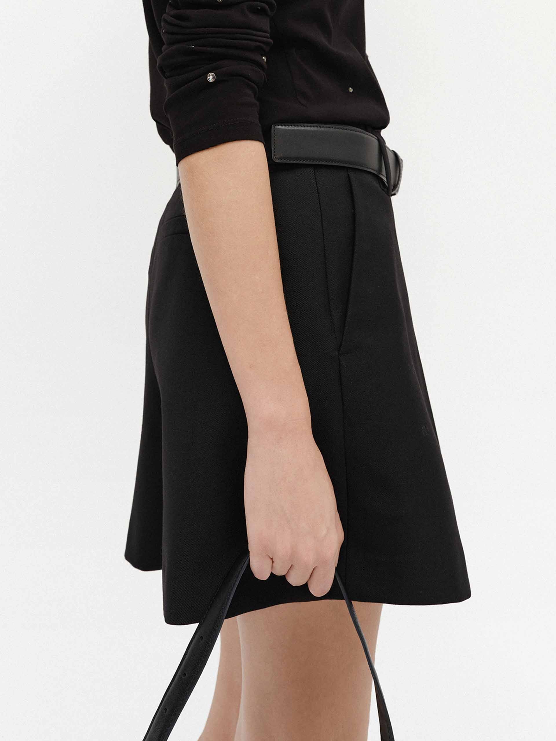 Wool Blend Belted Shorts - Image 16