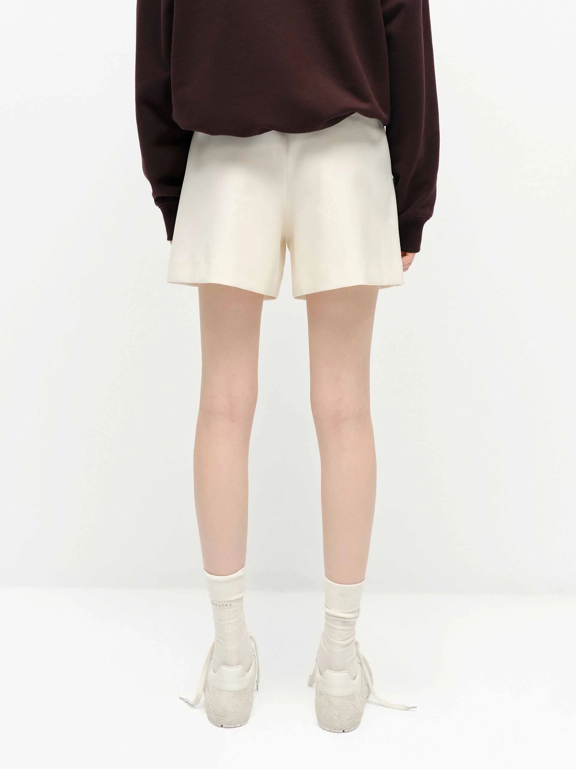 Wool Blend Belted Shorts - Image 3