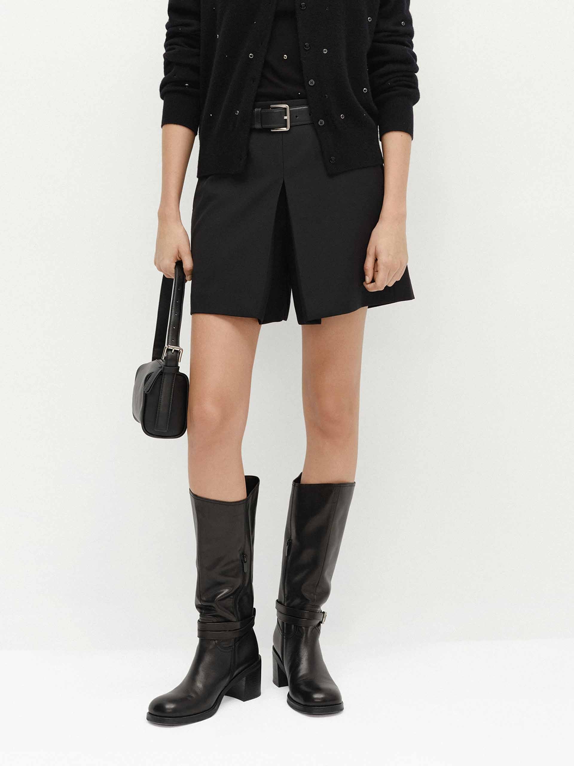 Wool Blend Belted Shorts - Image 9