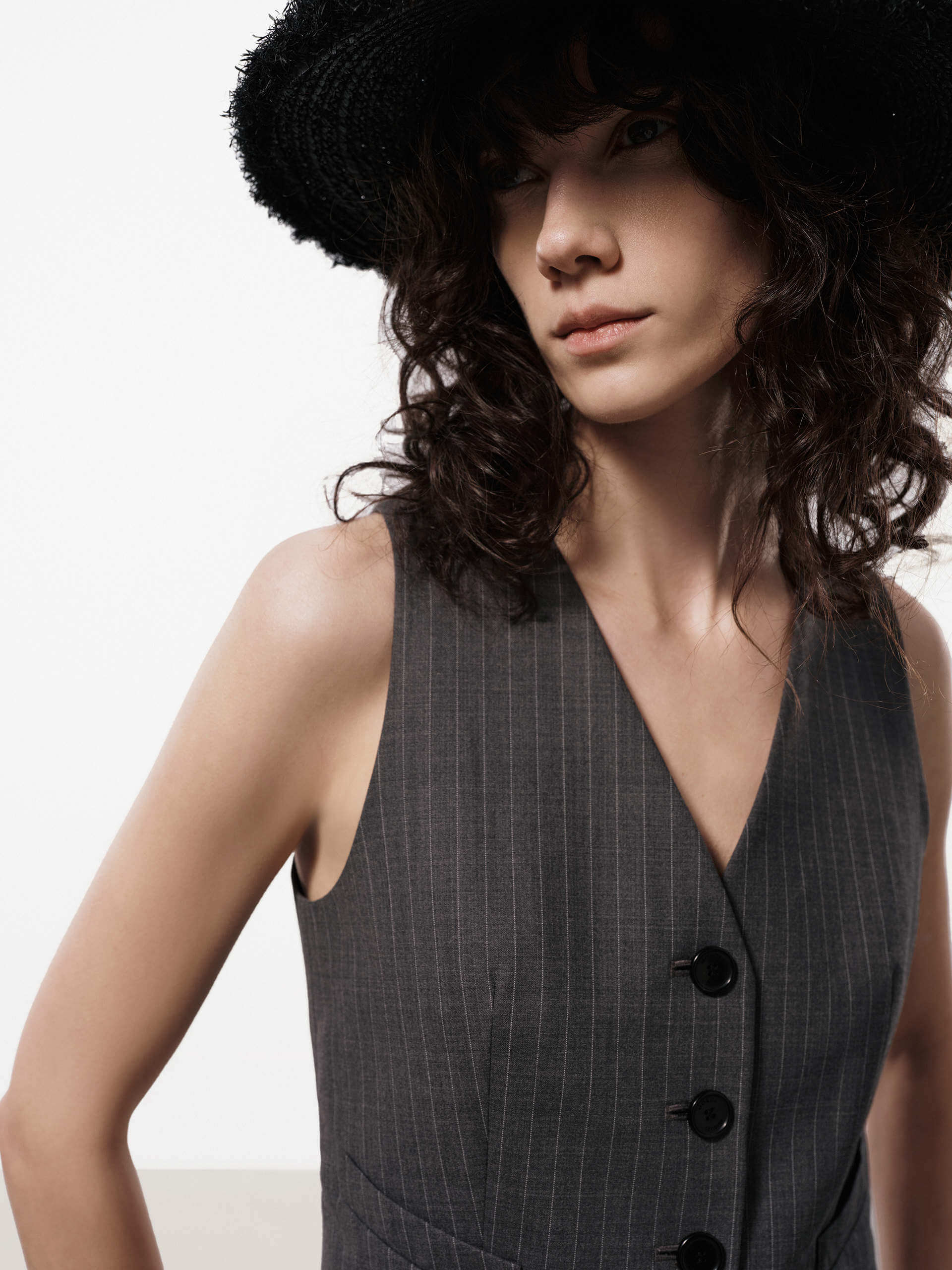 Wool Blend Belted Waistcoat - Image 8