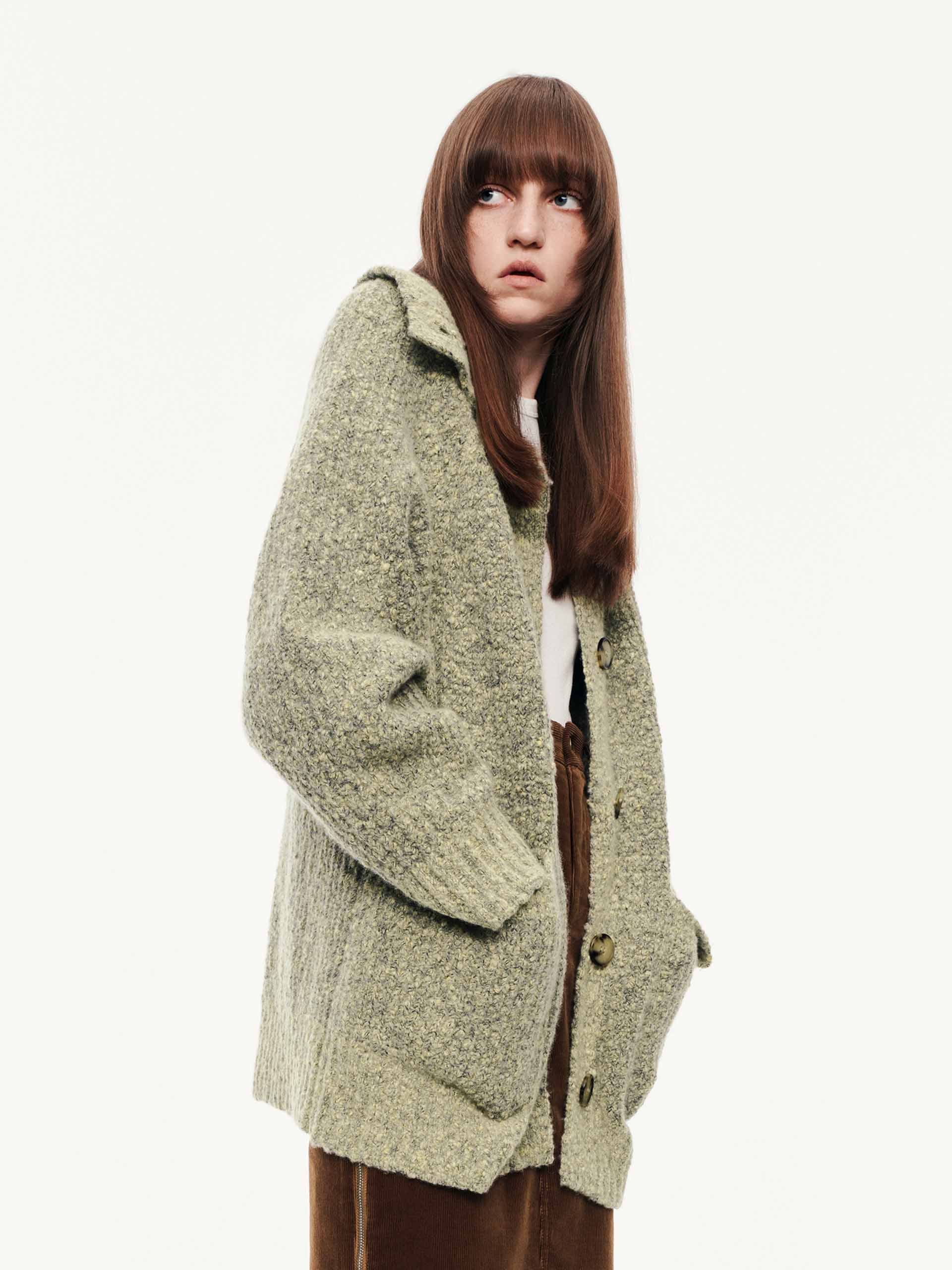 Wool Blend Button Cardigan - Image 3