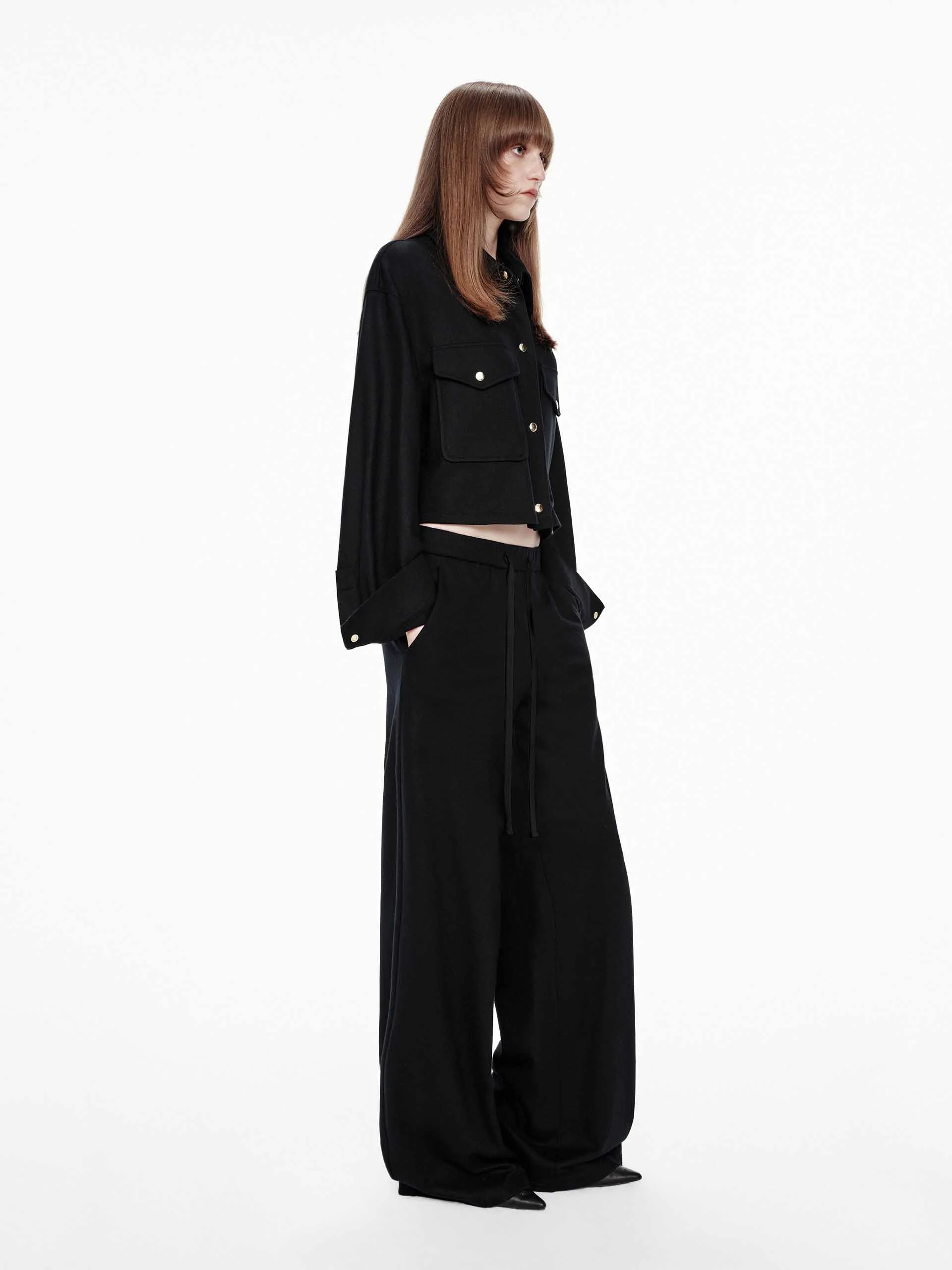 Wool Blend Cropped Jacket - Image 2