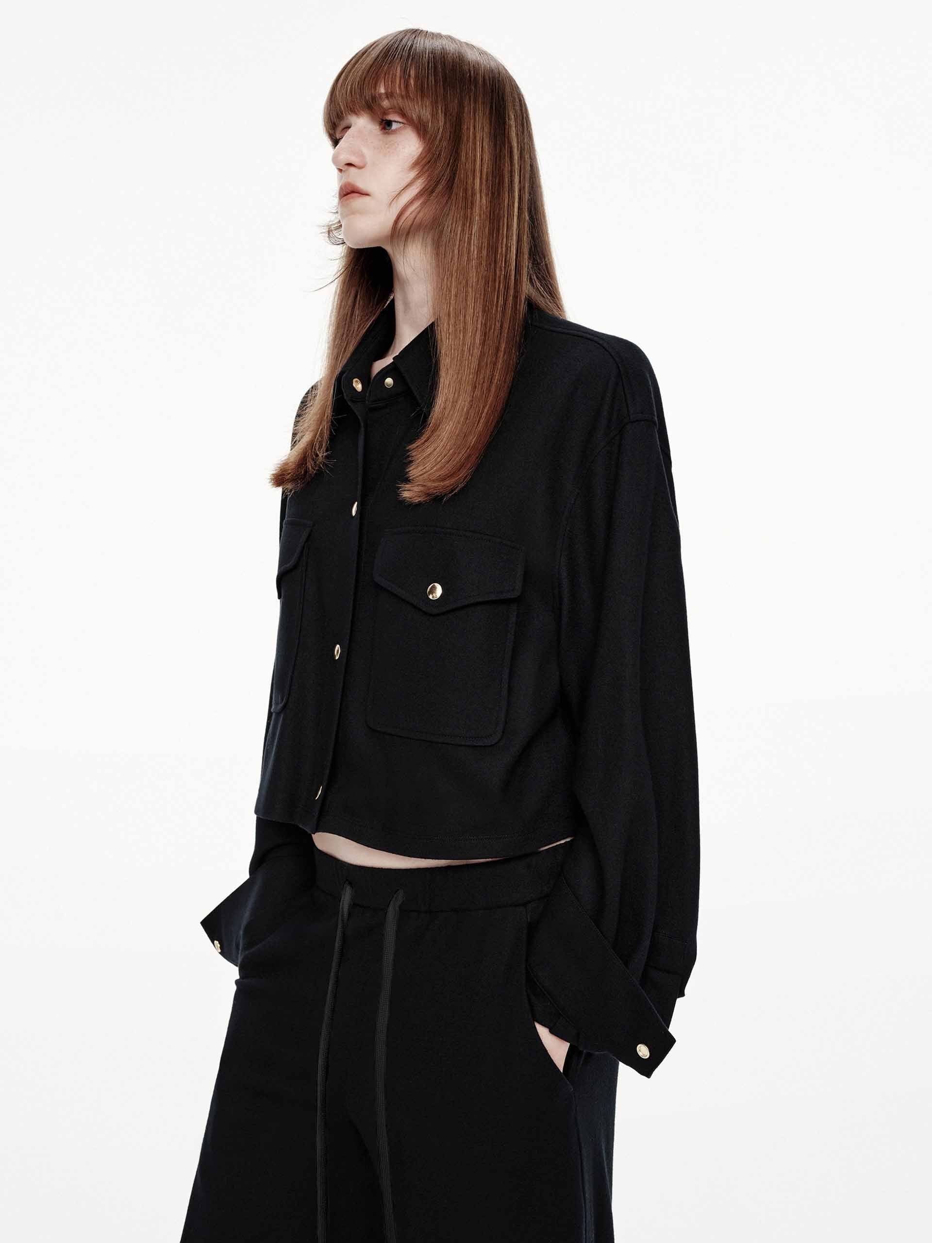 Wool Blend Cropped Jacket - Image 3