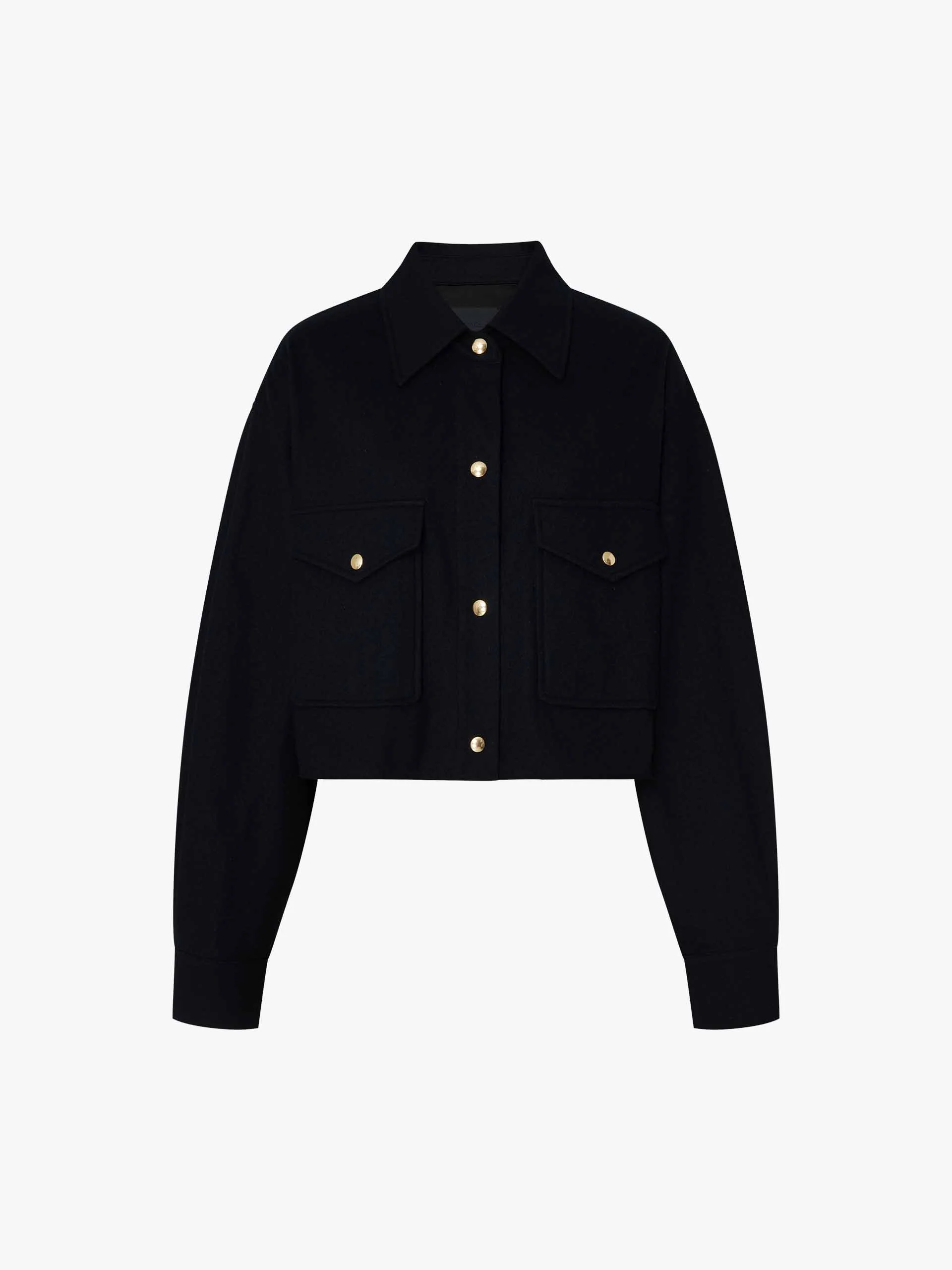 Wool Blend Cropped Jacket - Image 5