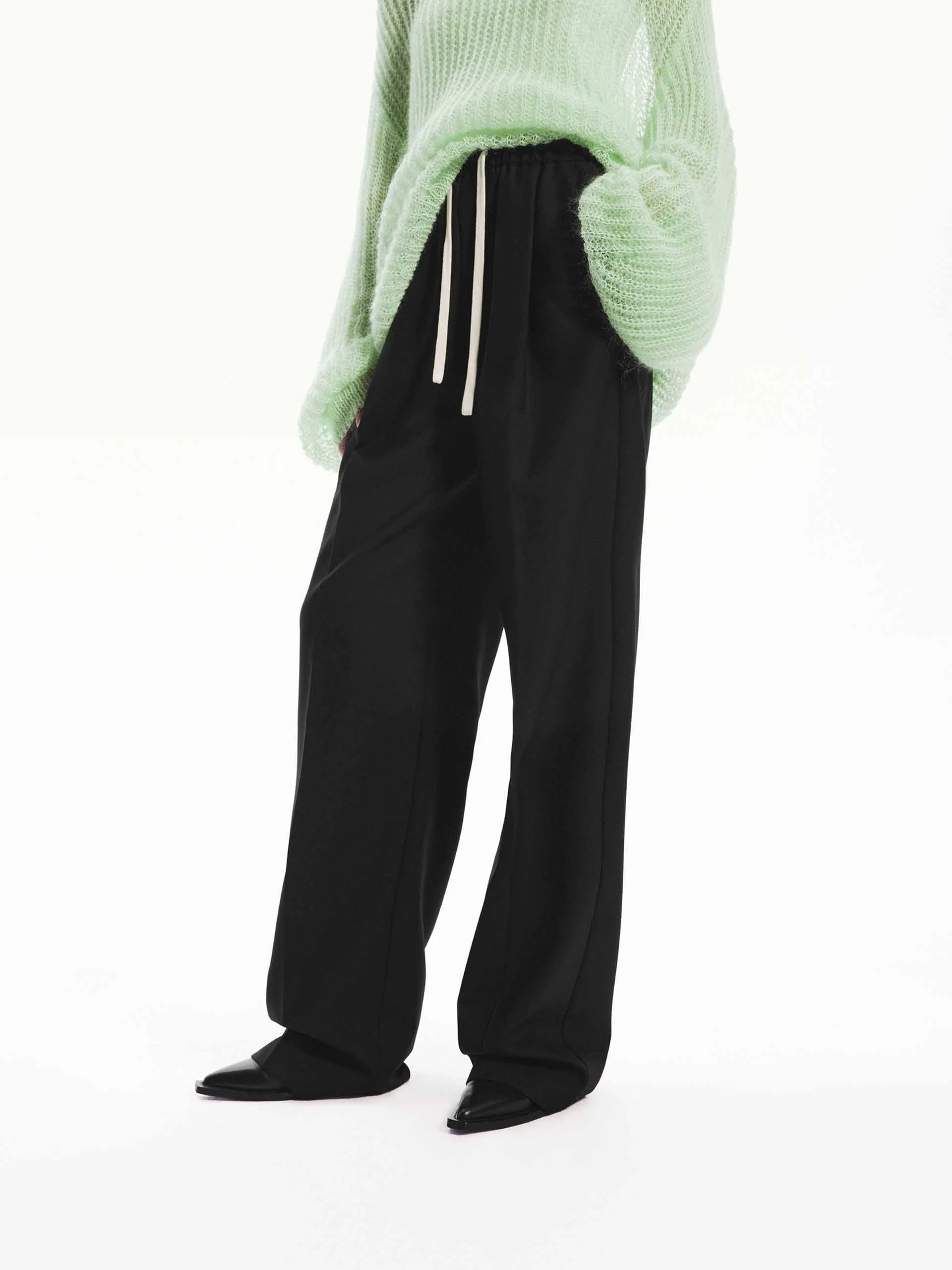 Wool Blend Drawstring Pants - Image 13