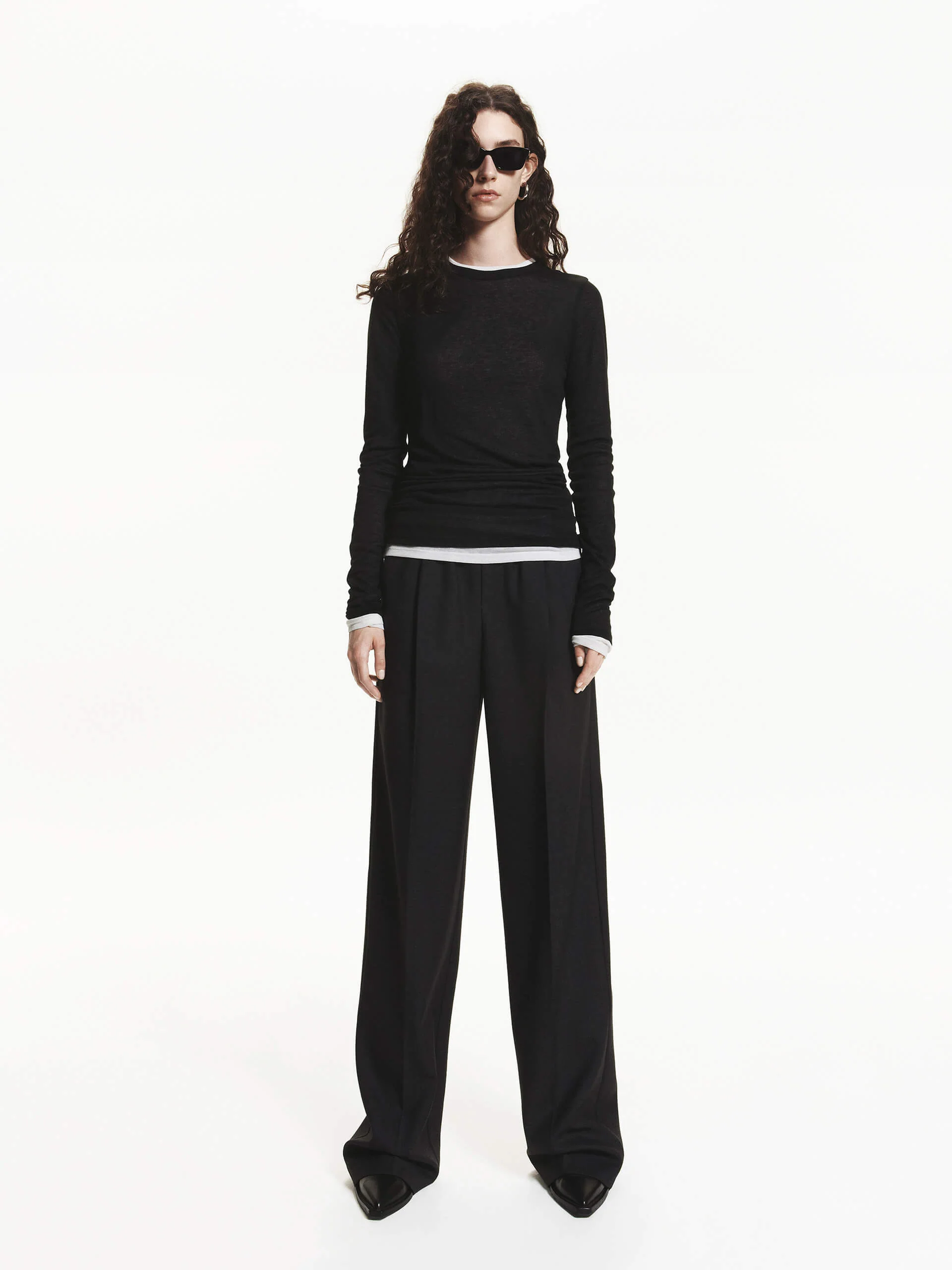 Wool Blend Drawstring Pants - Image 2