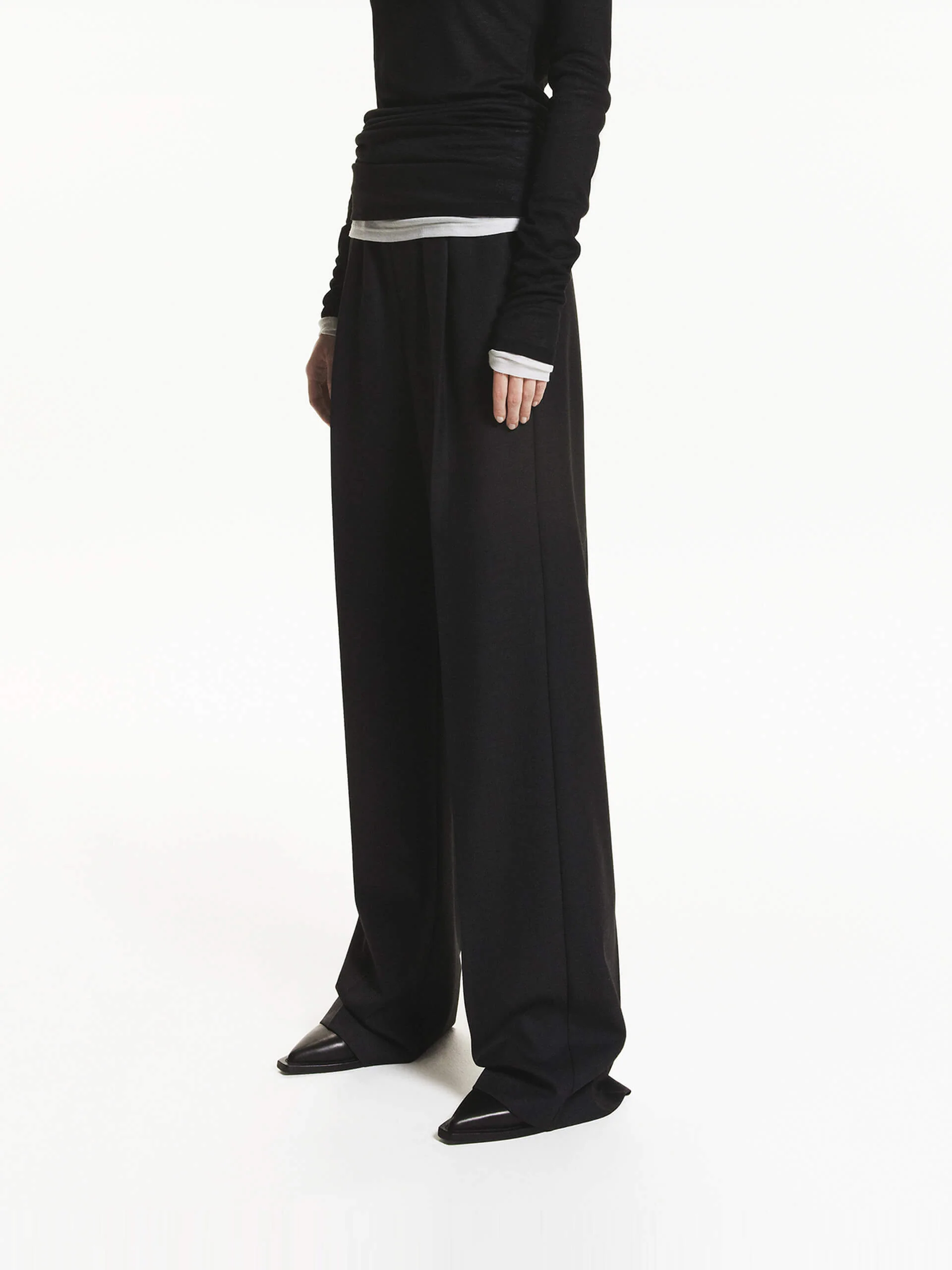 Wool Blend Drawstring Pants - Image 3