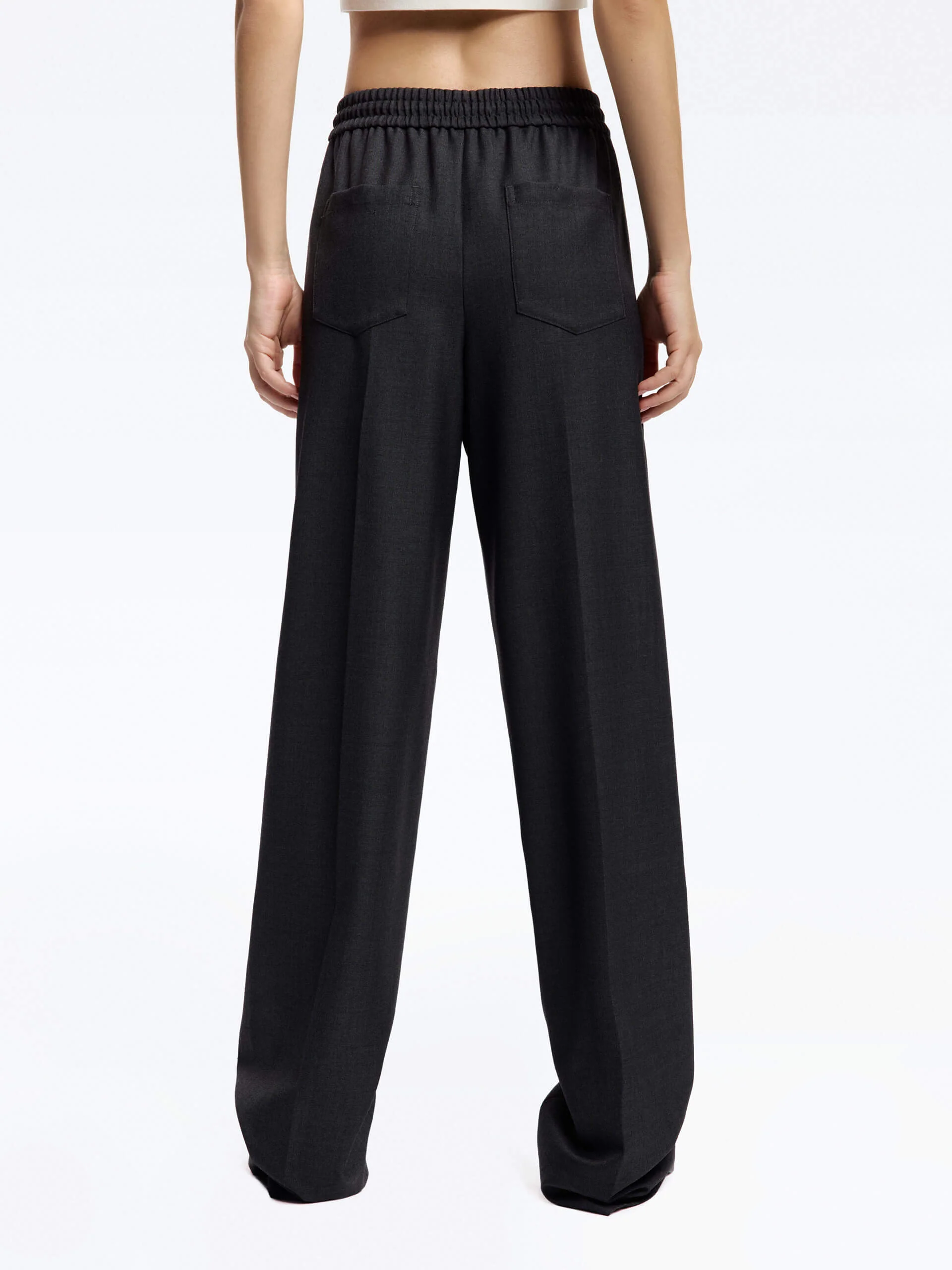 Wool Blend Drawstring Pants - Image 3