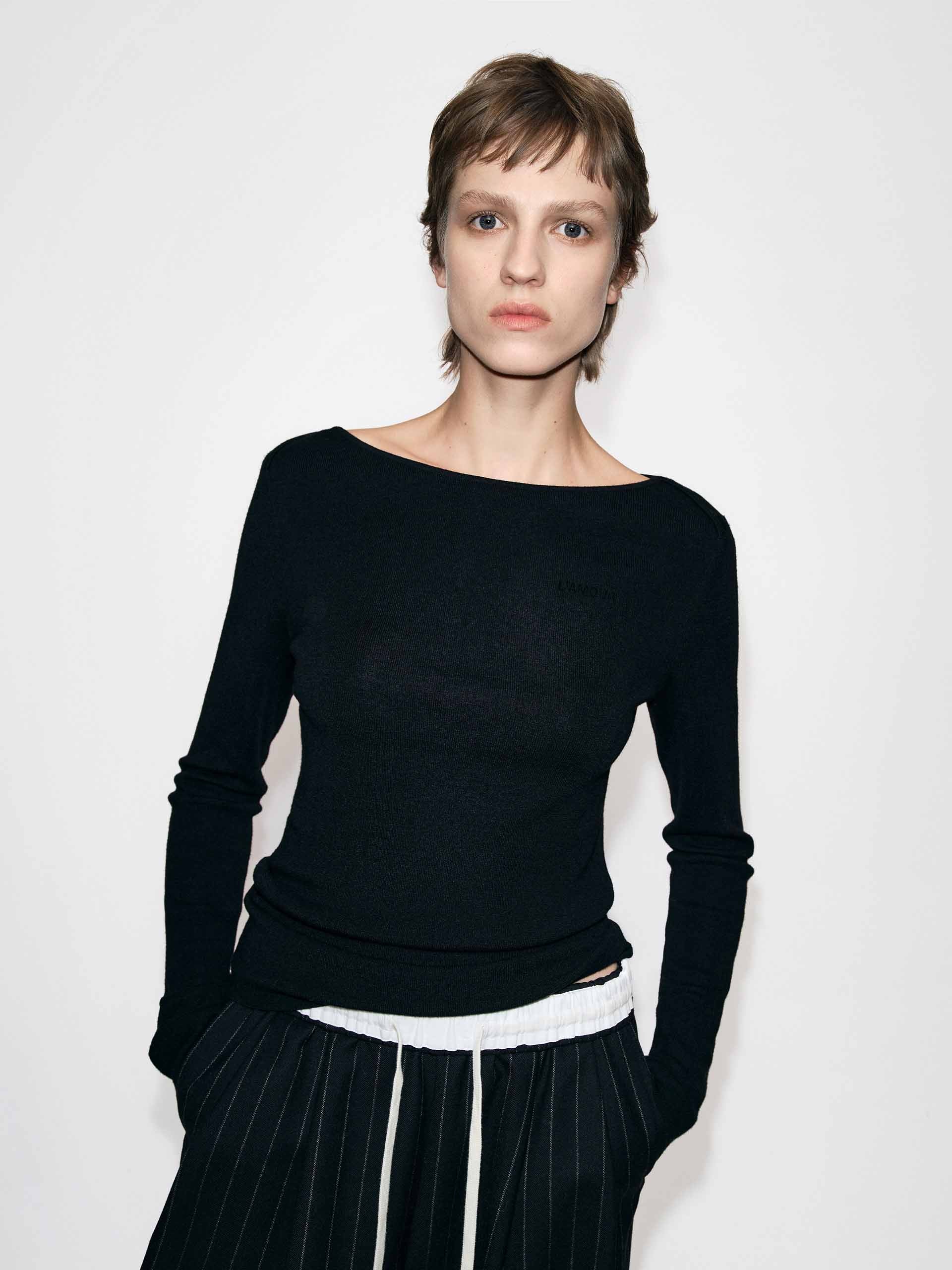 Wool Blend Fitted Knitted Top - Image 8