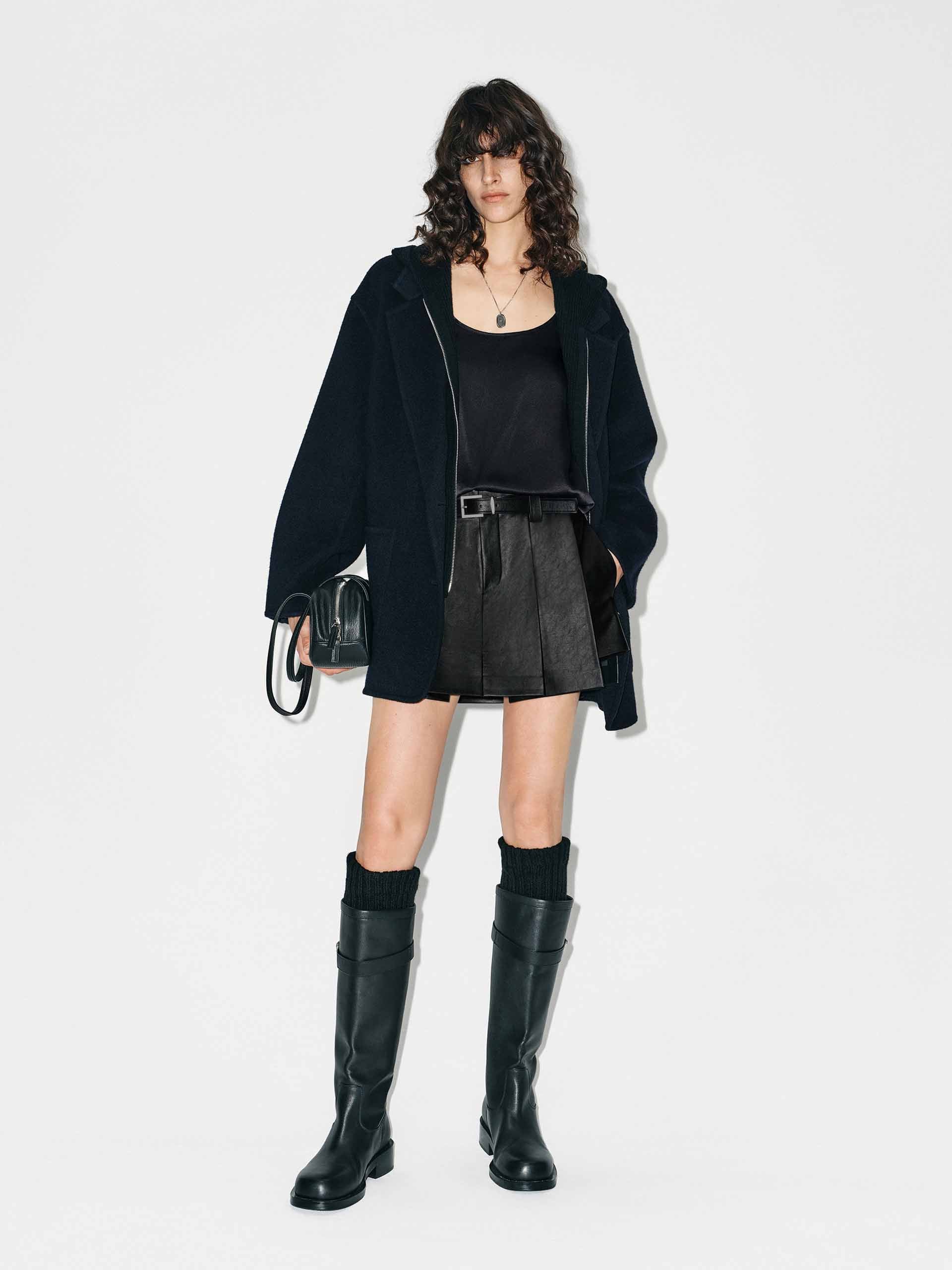 Wool Blend Hooded Coat - Image 10