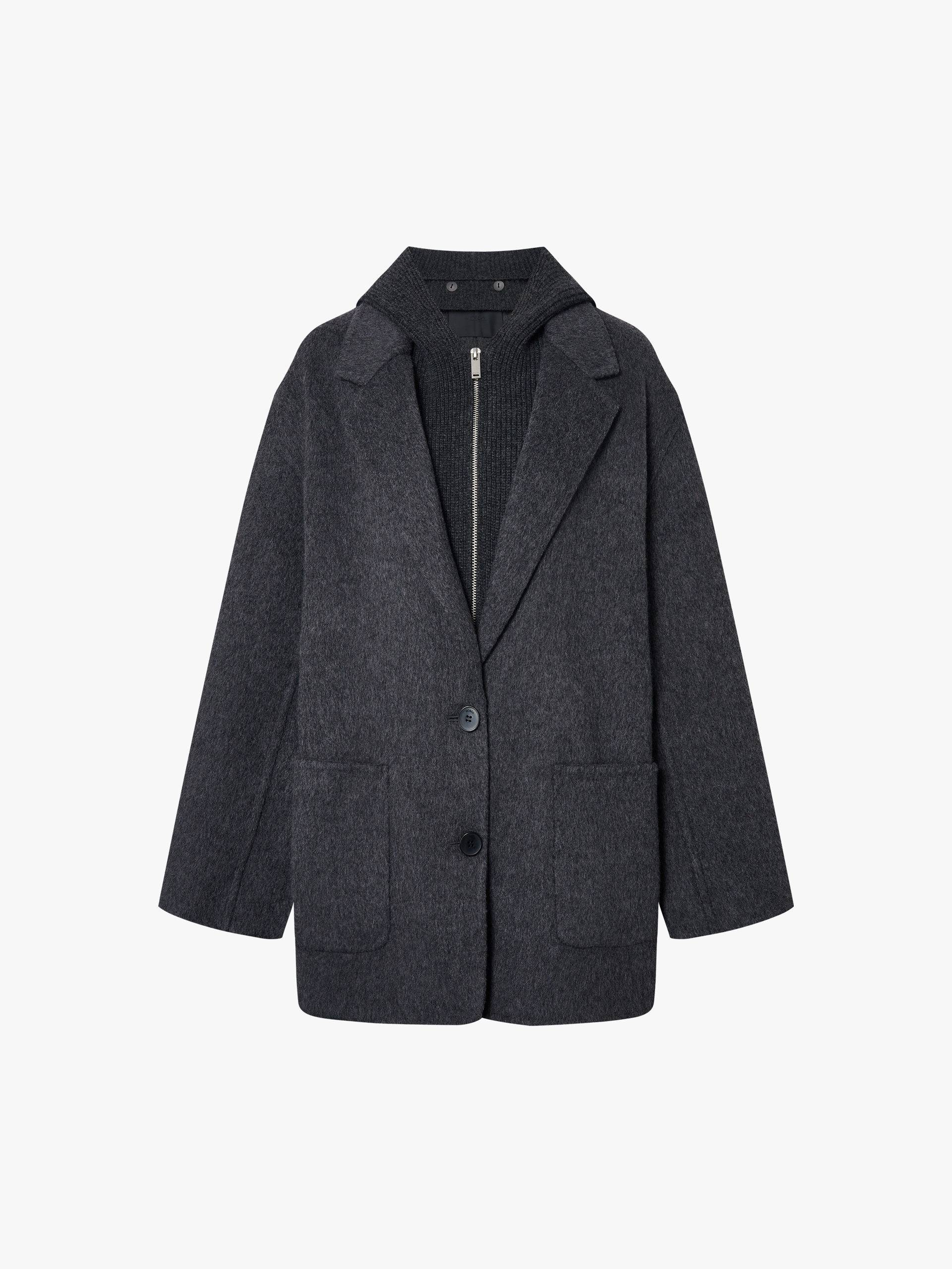 Wool Blend Hooded Coat - Image 5