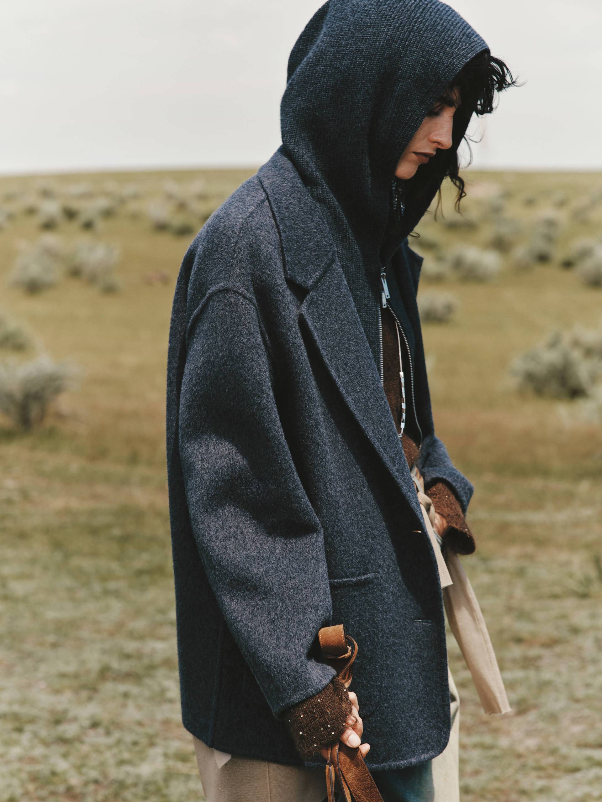 Wool Blend Hooded Coat - Image 8