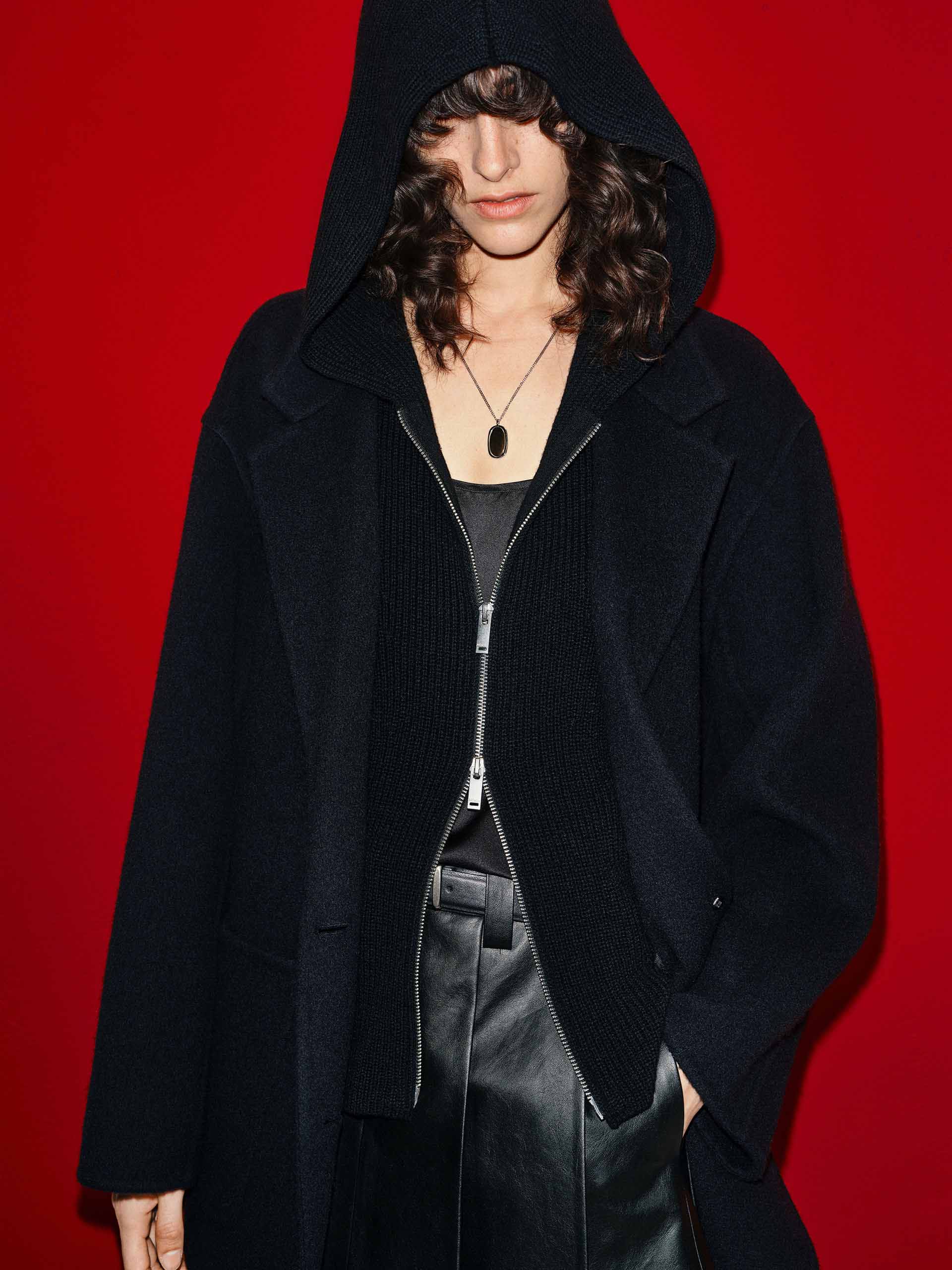 Wool Blend Hooded Coat - Image 9