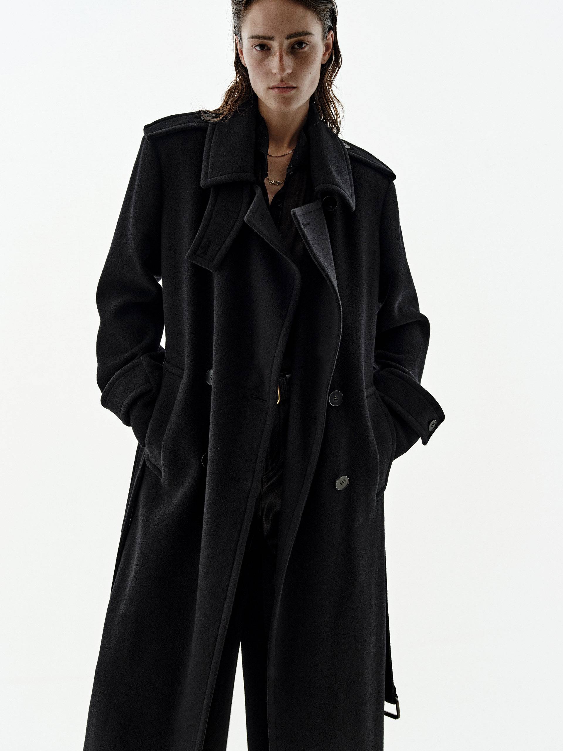 Wool Blend Long Coat - Image 6