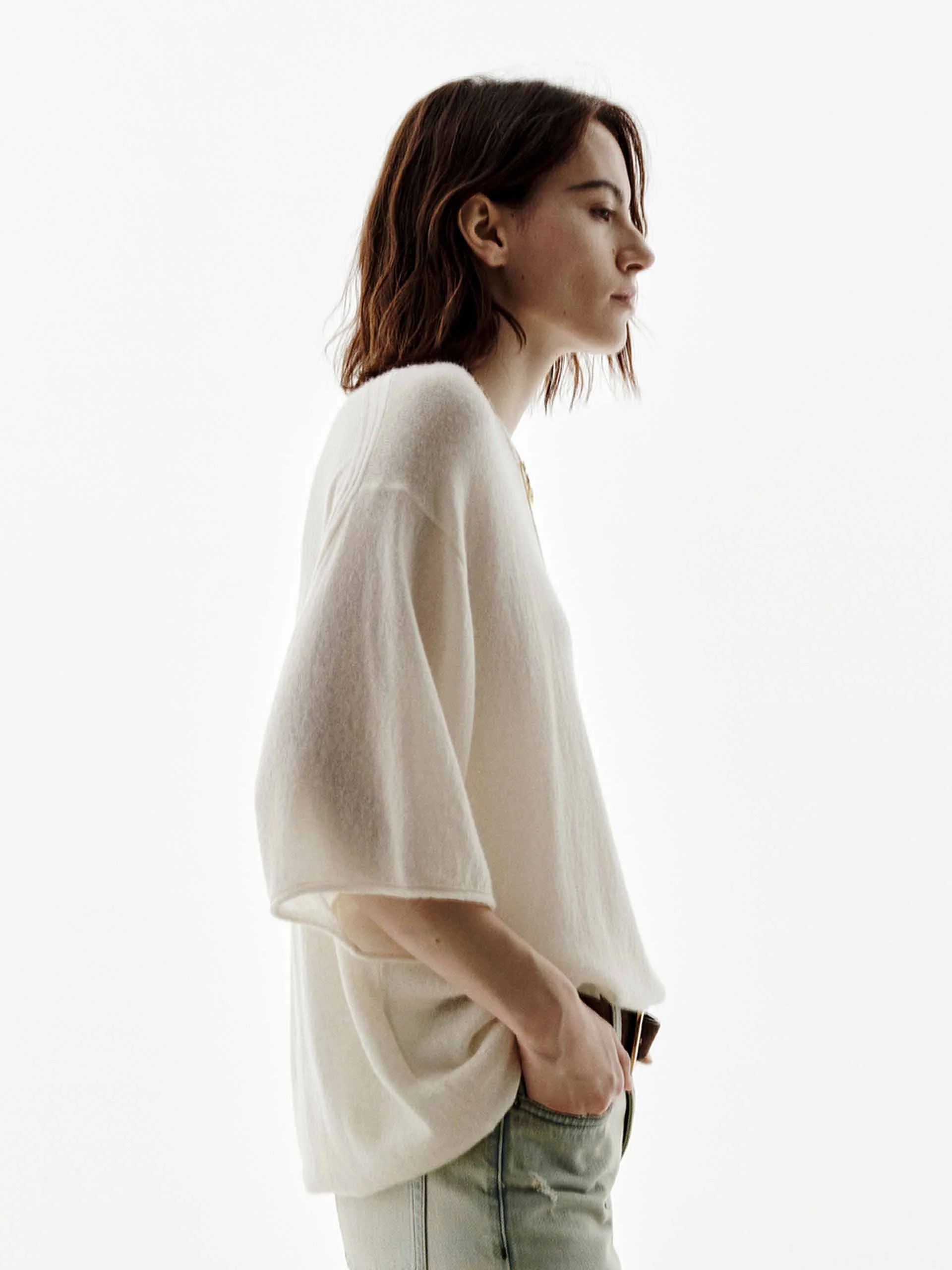 Wool Blend Loose Knitted Top - Image 3