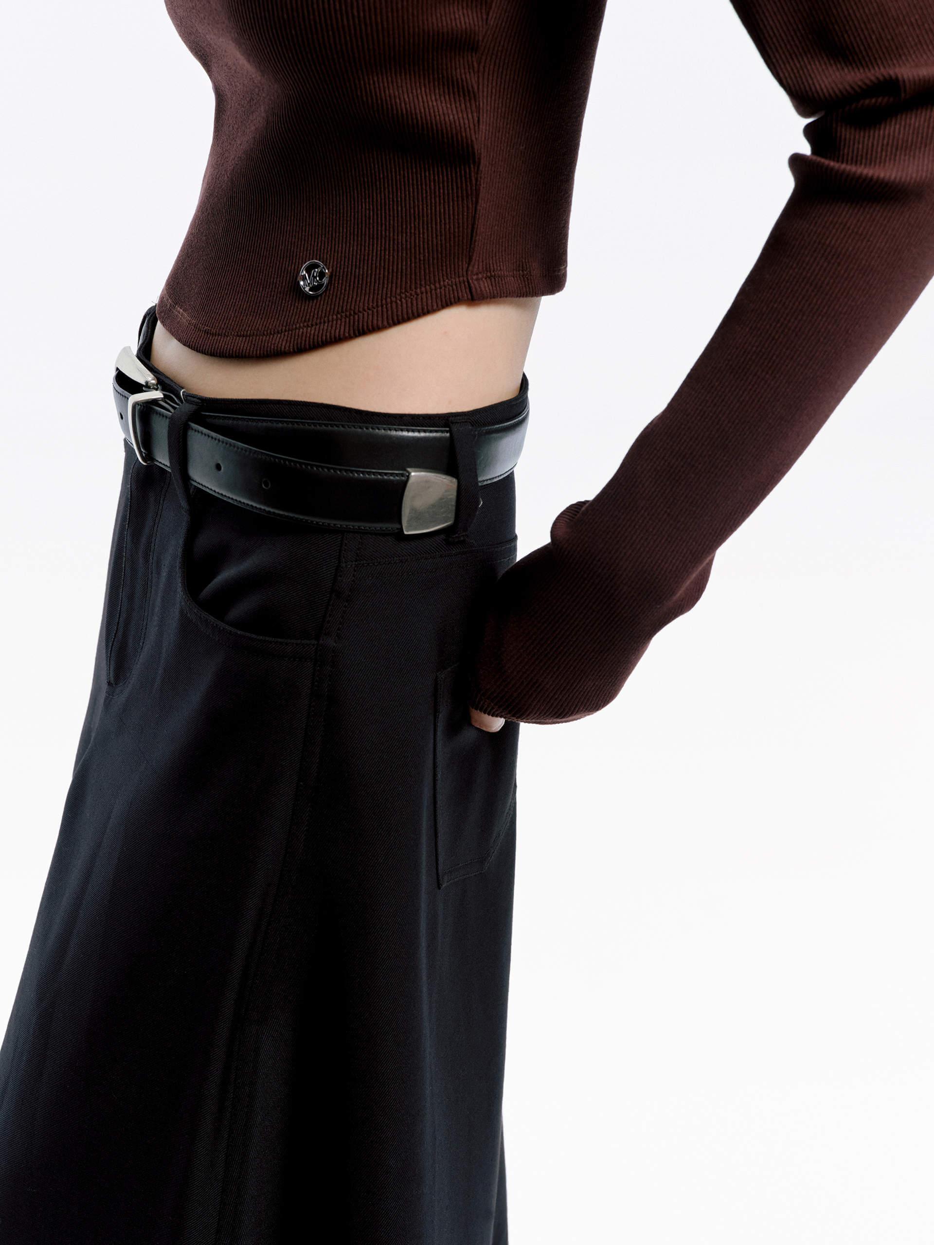 Wool Blend Maxi Skirt - Image 14