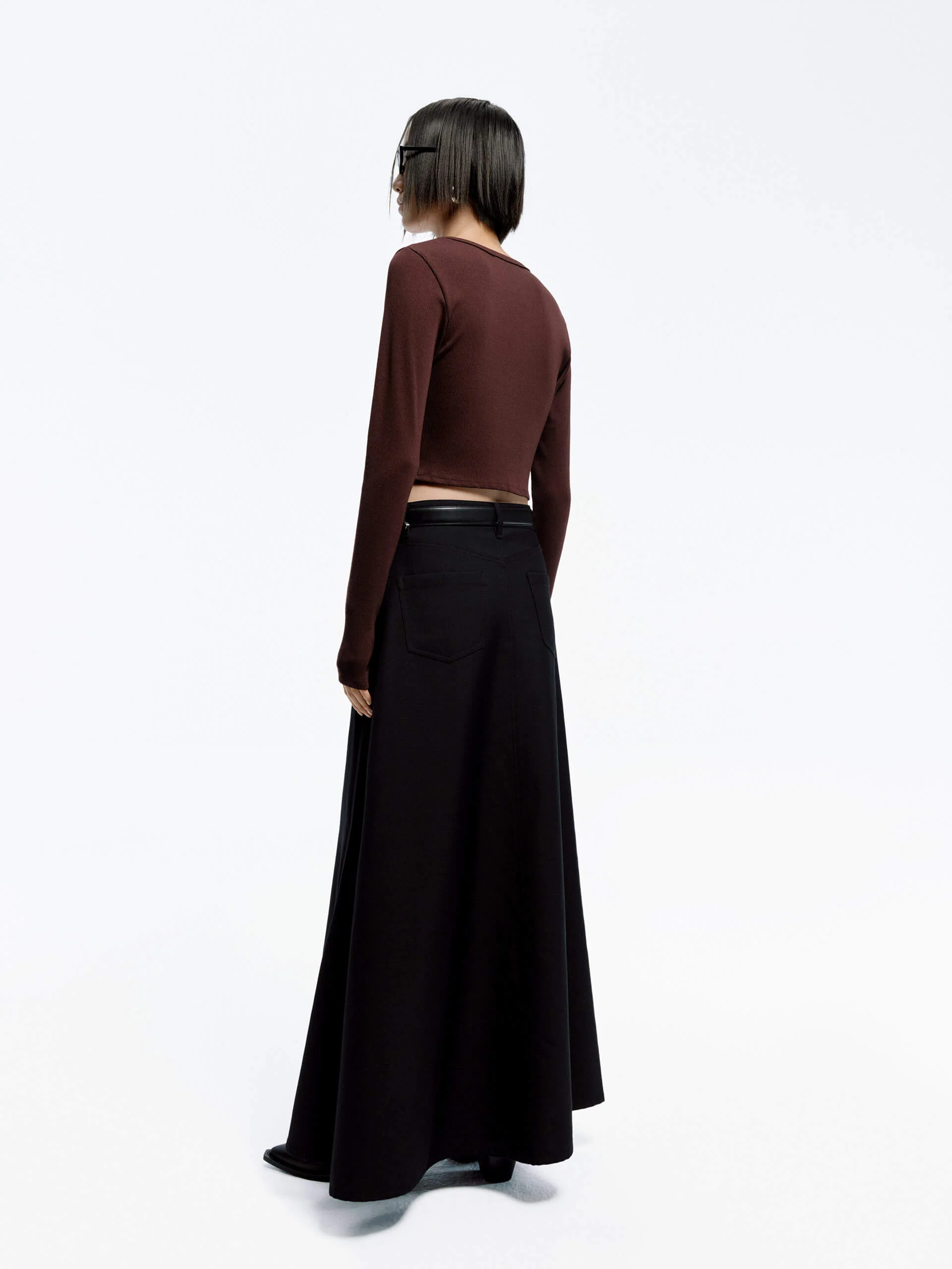 Wool Blend Maxi Skirt - Image 16