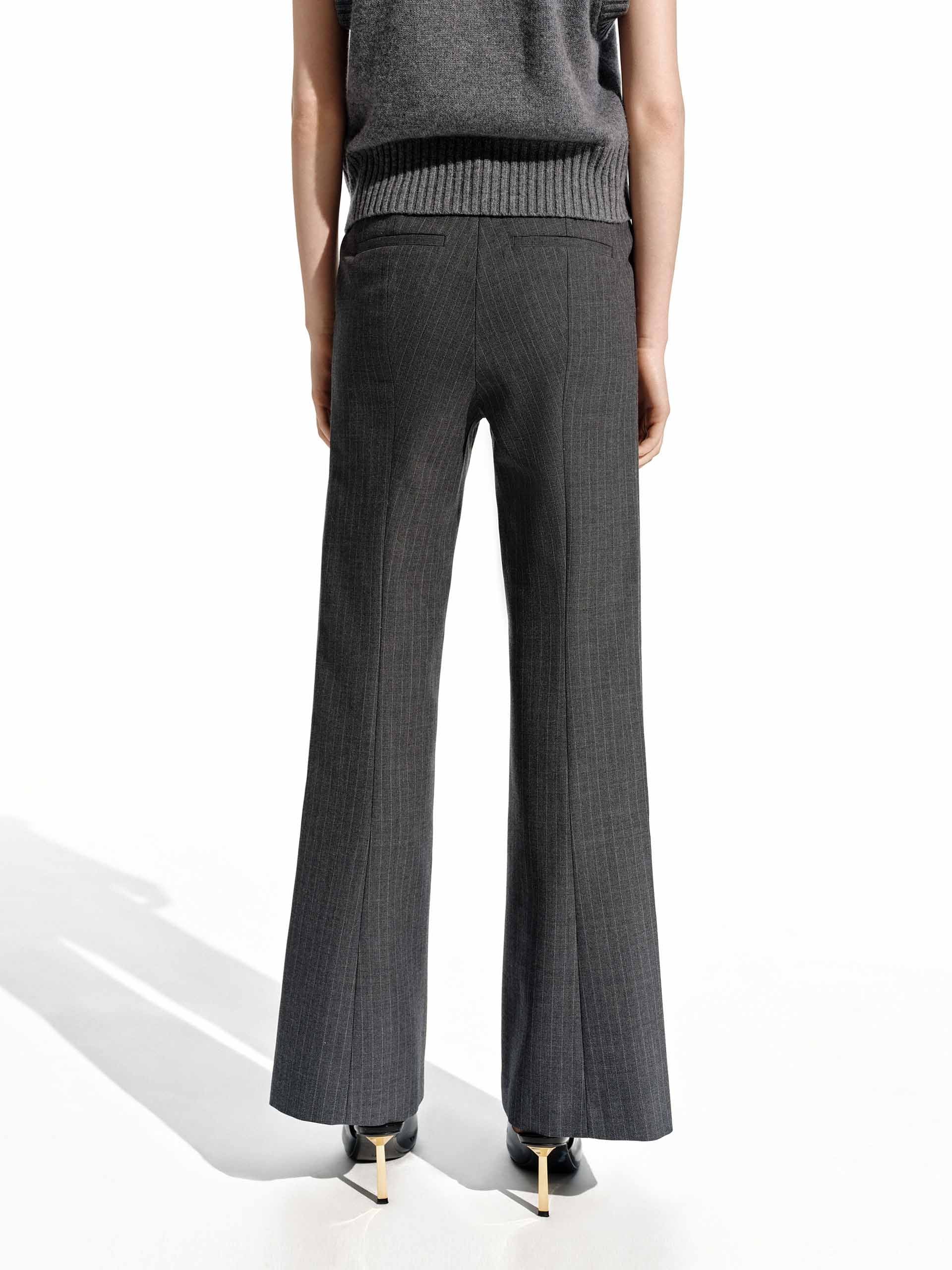 Wool Blend Pinstriped Pants - Image 3