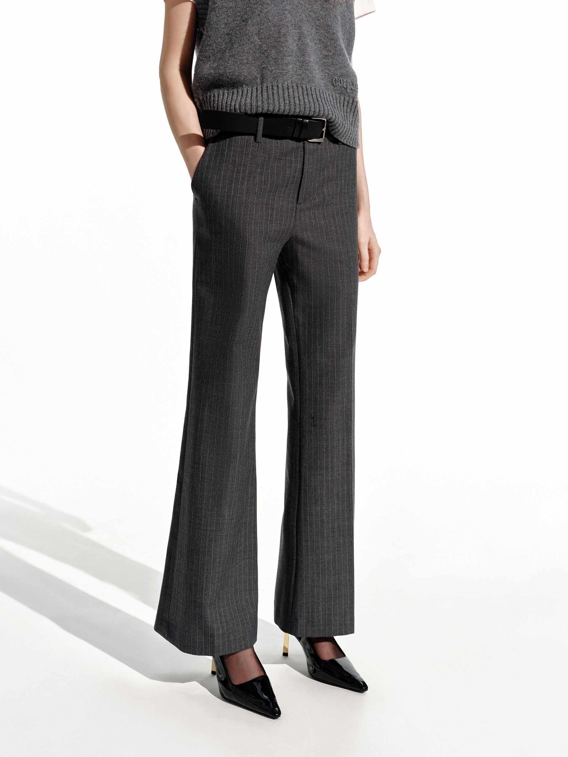 Wool Blend Pinstriped Pants - Image 6