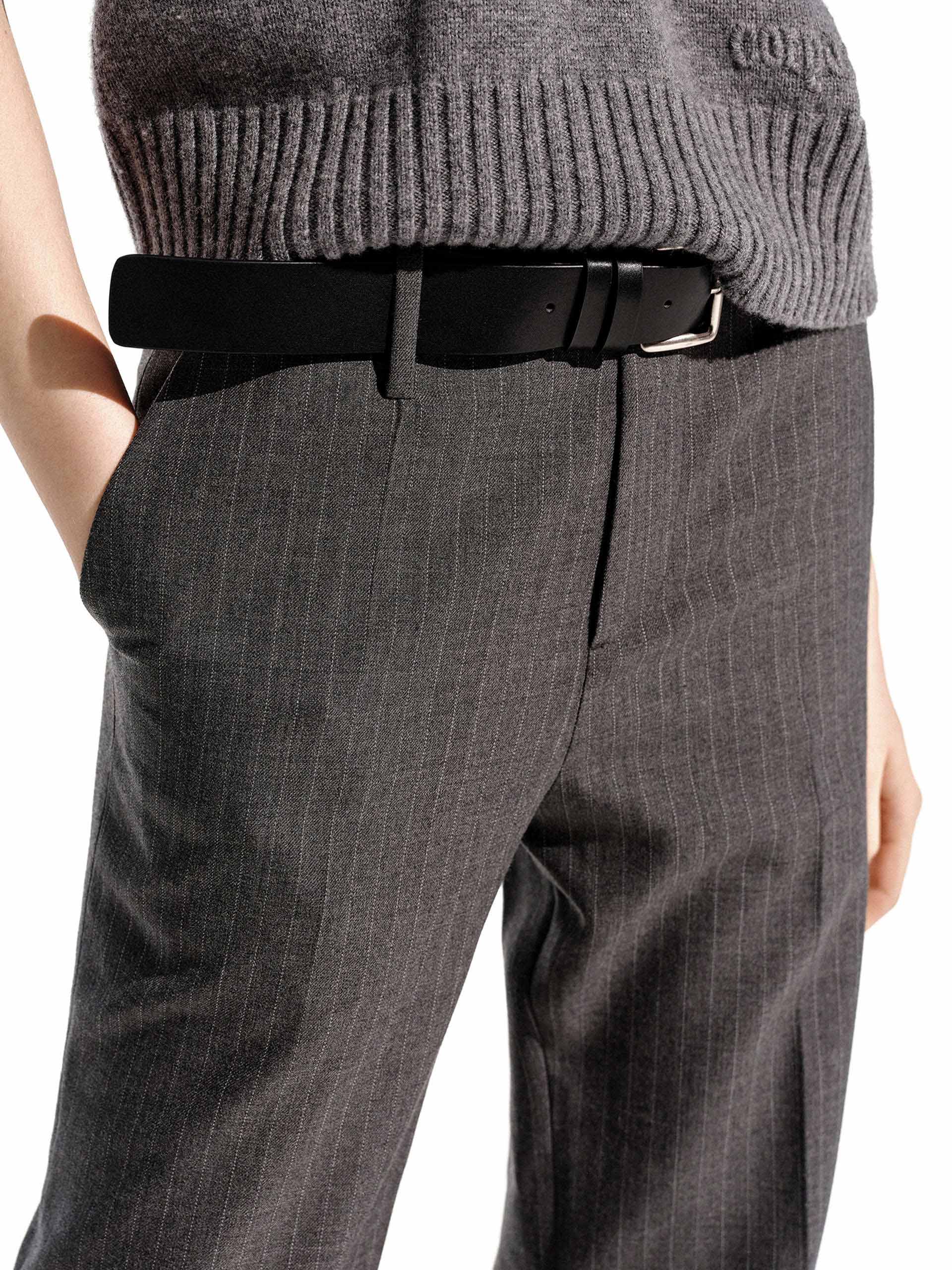 Wool Blend Pinstriped Pants - Image 7